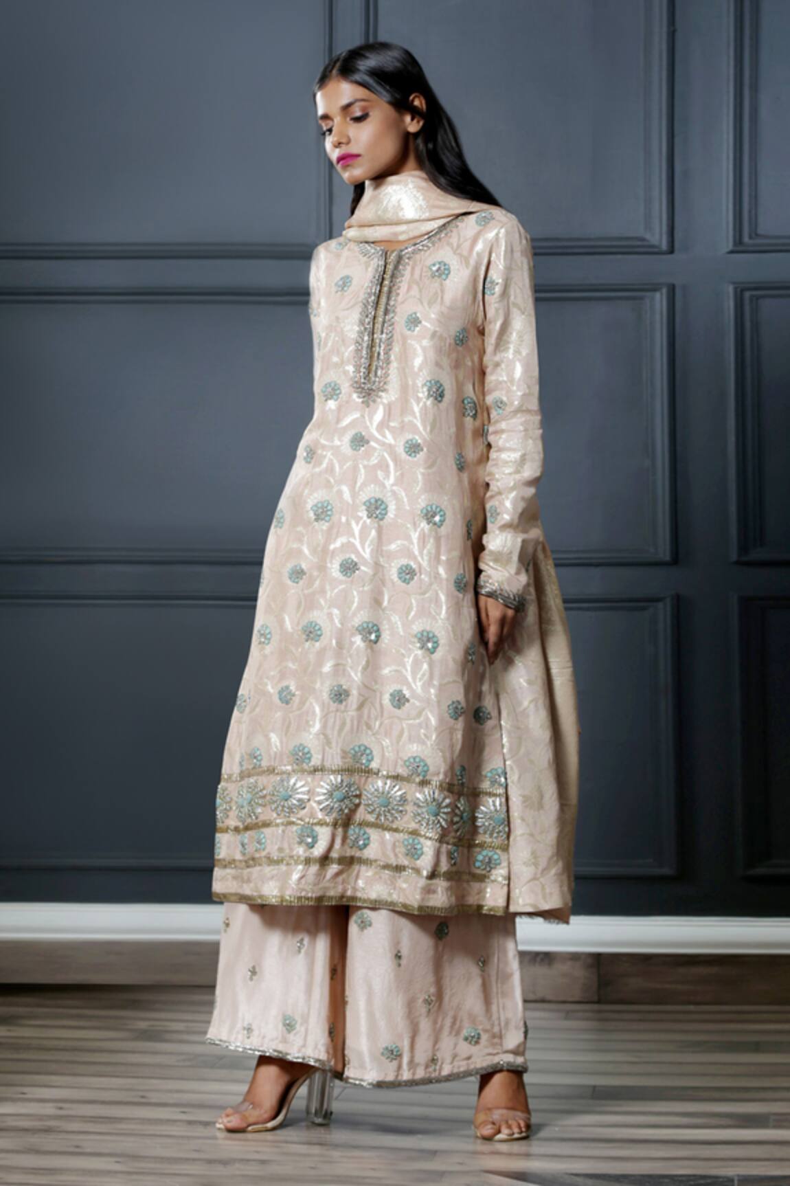 Nandita Thirani Brocade Kurta & Palazzo Set