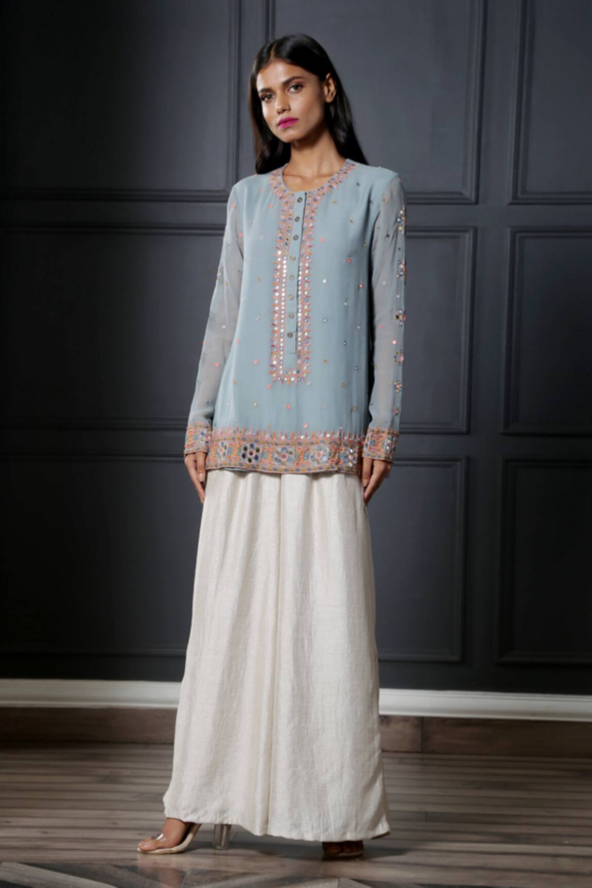Nandita Thirani Embroidered Kurta & Palazzo Set