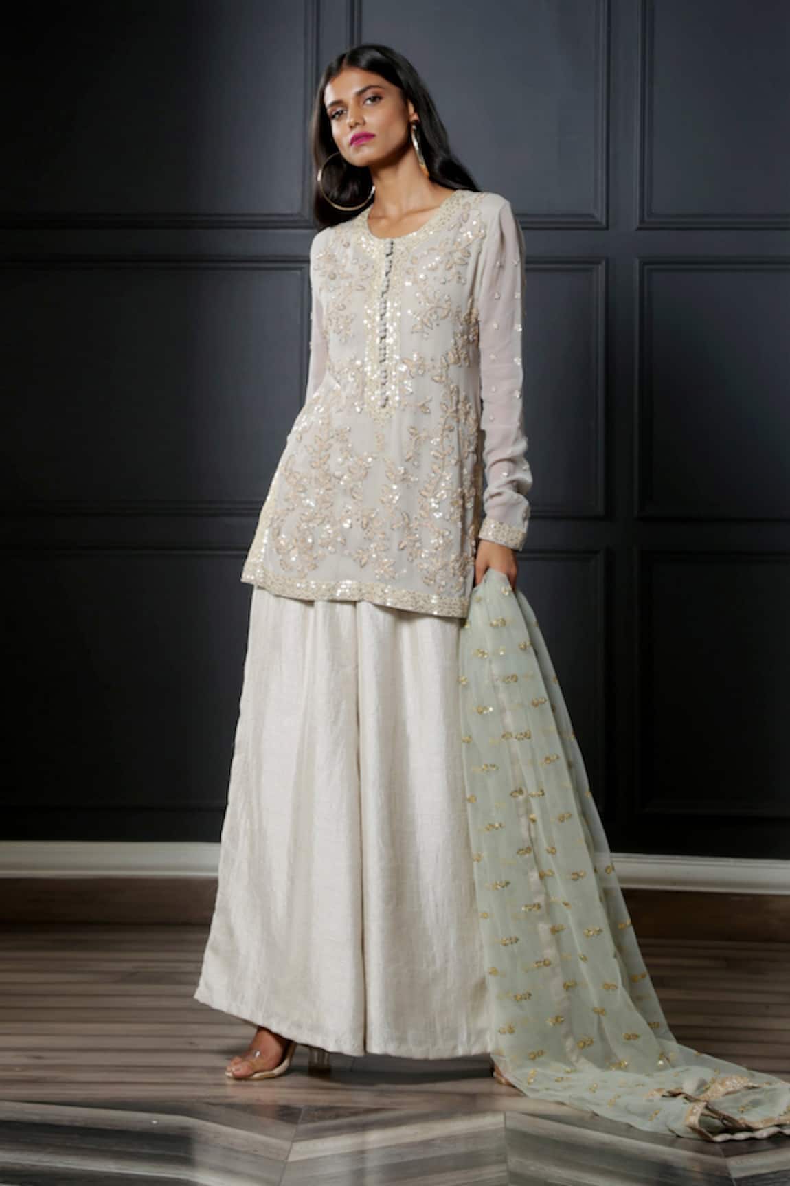 Nandita Thirani Embroidered Kurta & Palazzo Set