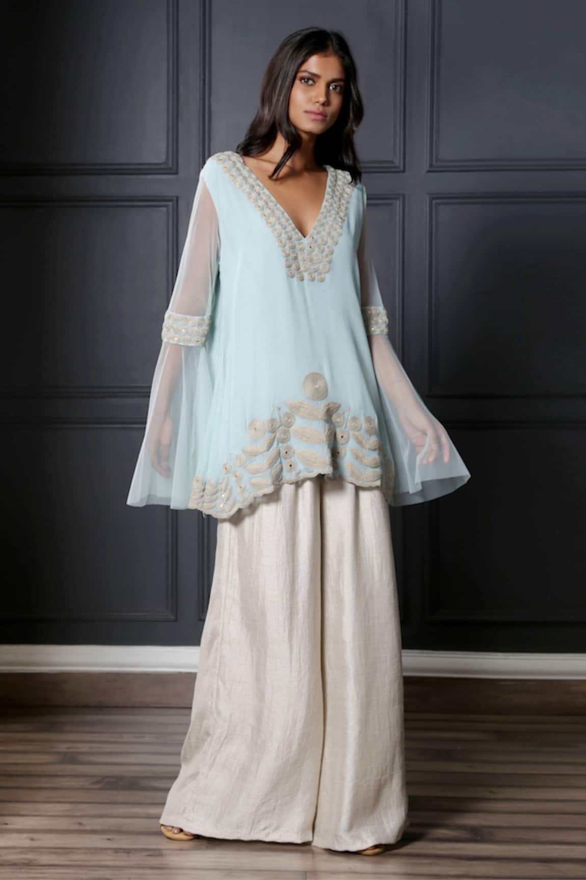 Nandita Thirani Embroidered Kurta & Palazzo Set 