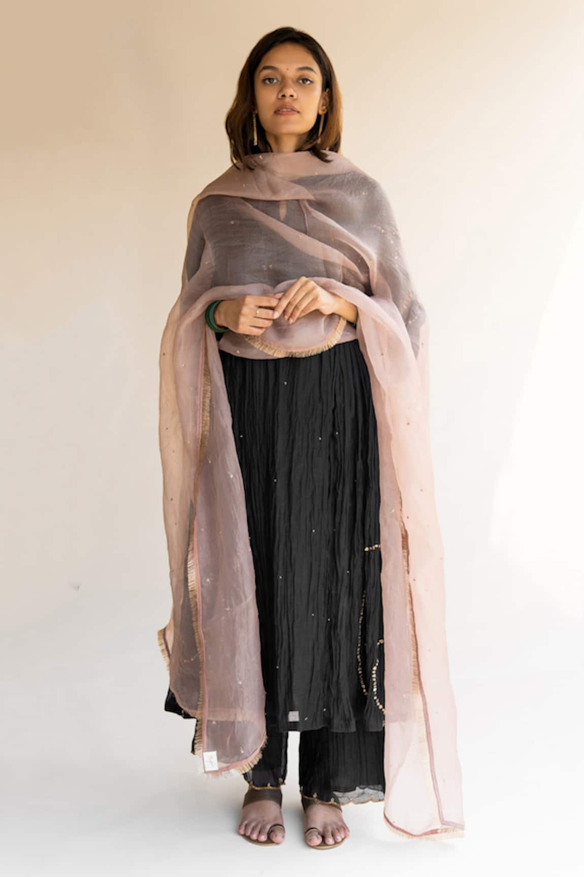 Nirjara Sitara Organza Silk Dupatta 