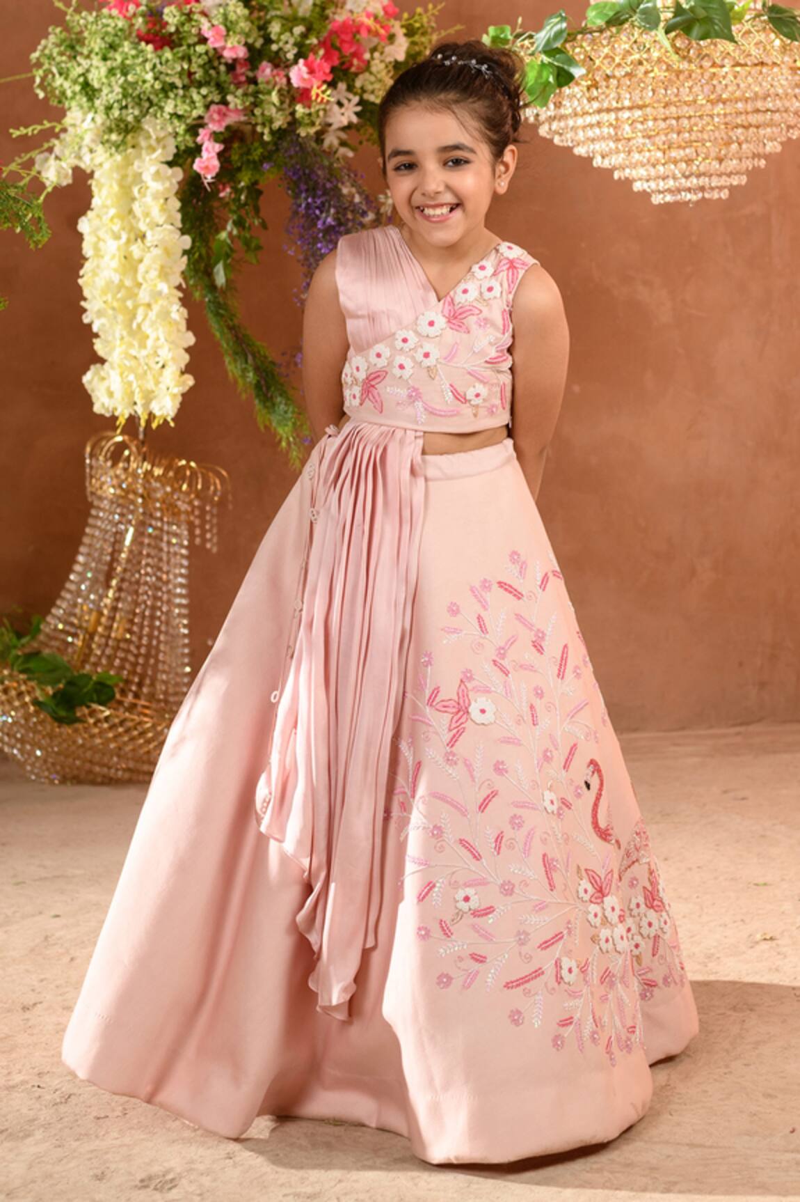 Littleens Ziva Embroidered Lehenga & Blouse Set