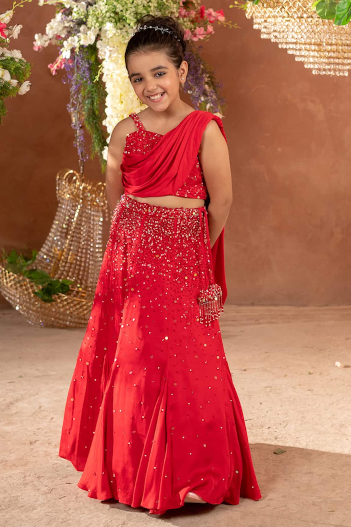 Littleens Ruxchin Embellished Lehenga & Blouse Set 