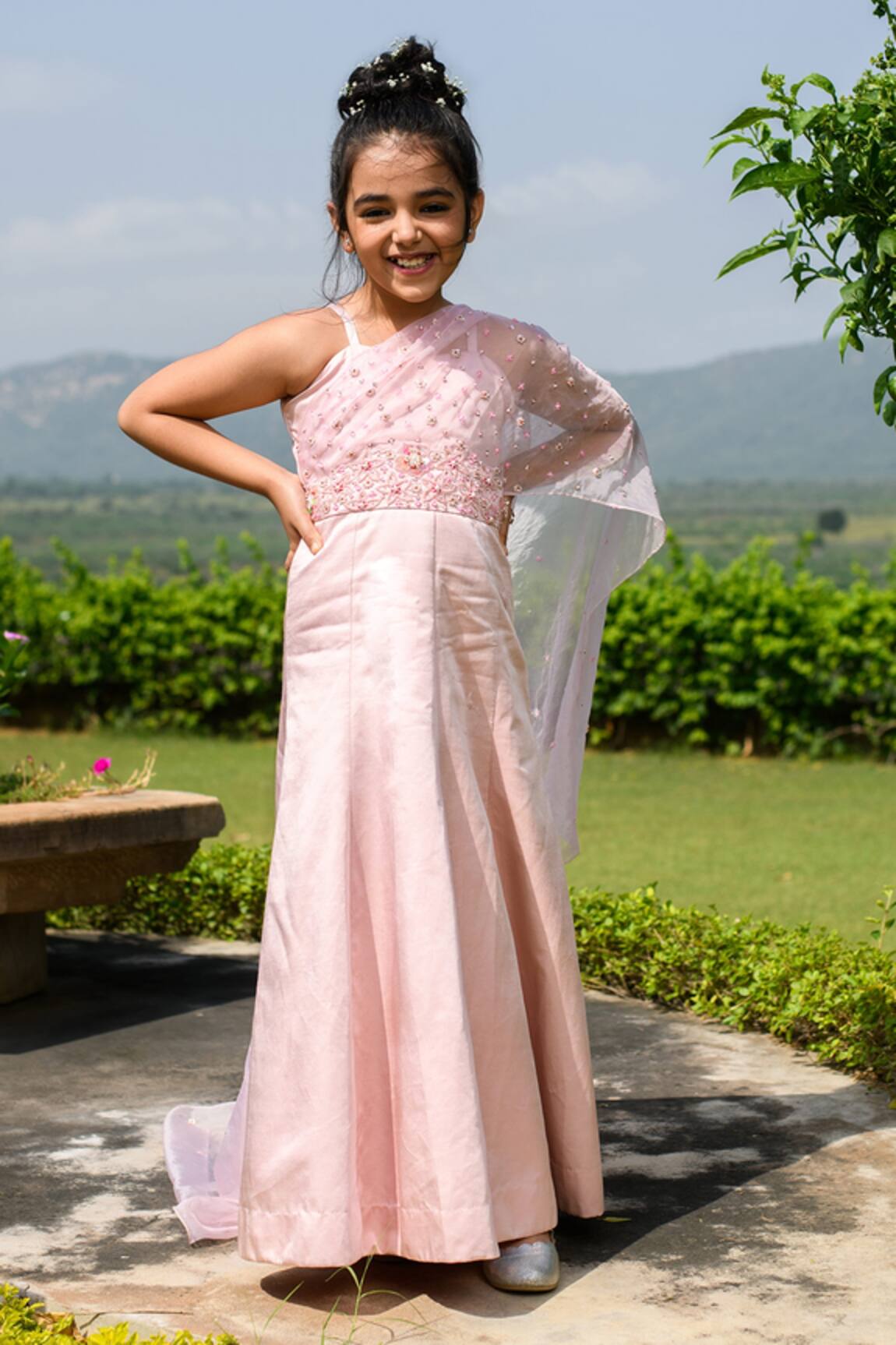 LITTLEENS Delilah Embroidered Mermaid Gown 