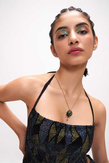 Outhouse Drip OH Palescent Malachite Pendant Necklace 