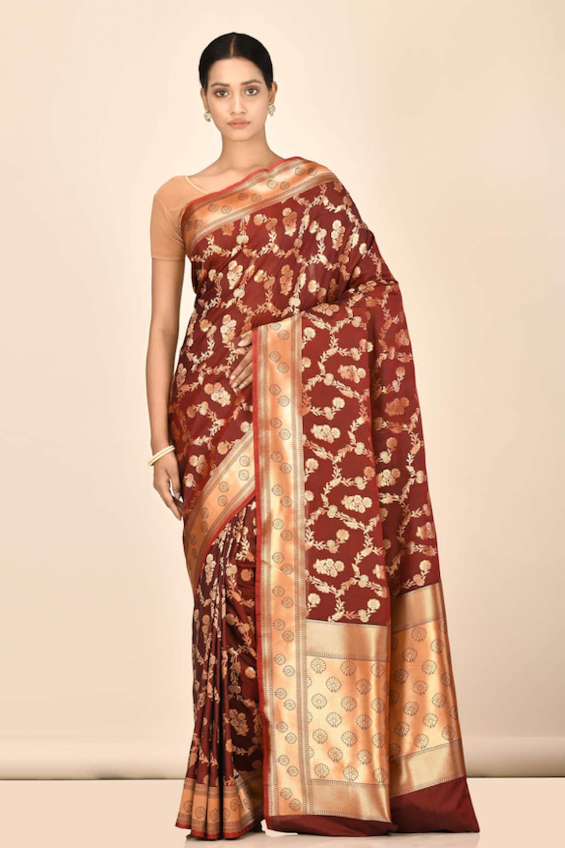 Nazaakat by Samara Singh  Banarasi Silk Saree with Running Blouse Fabric