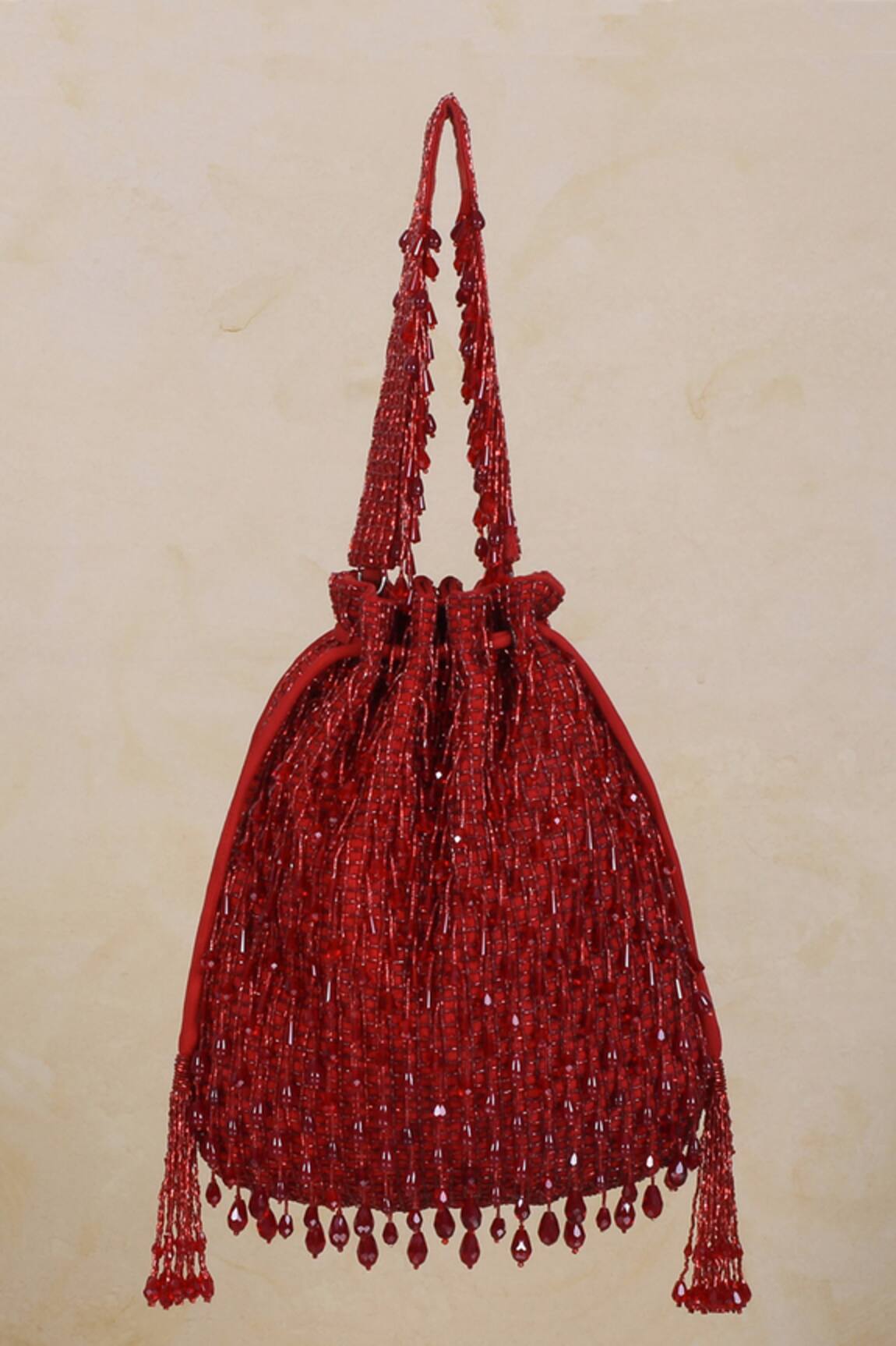 Lovetobag Opal Crystal Tassel Potli Bag