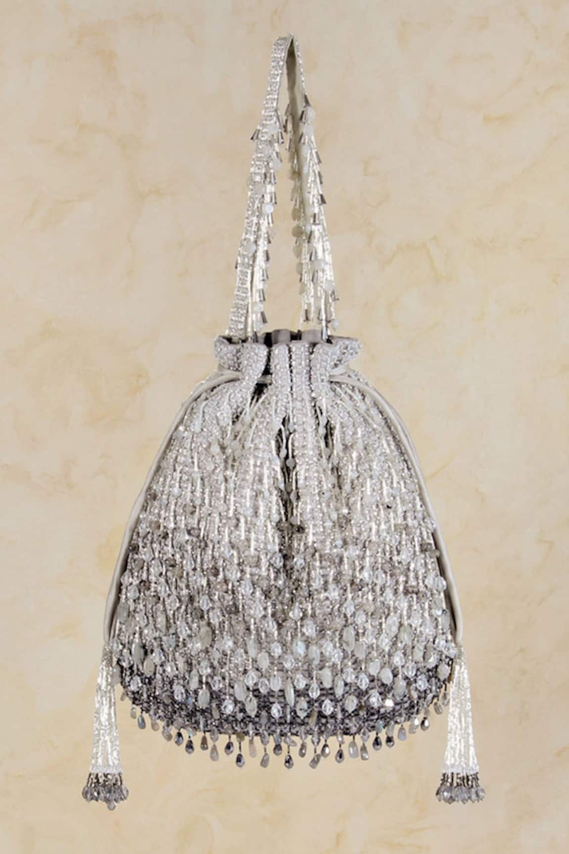 Lovetobag Opal Crystal Tassel Potli Bag