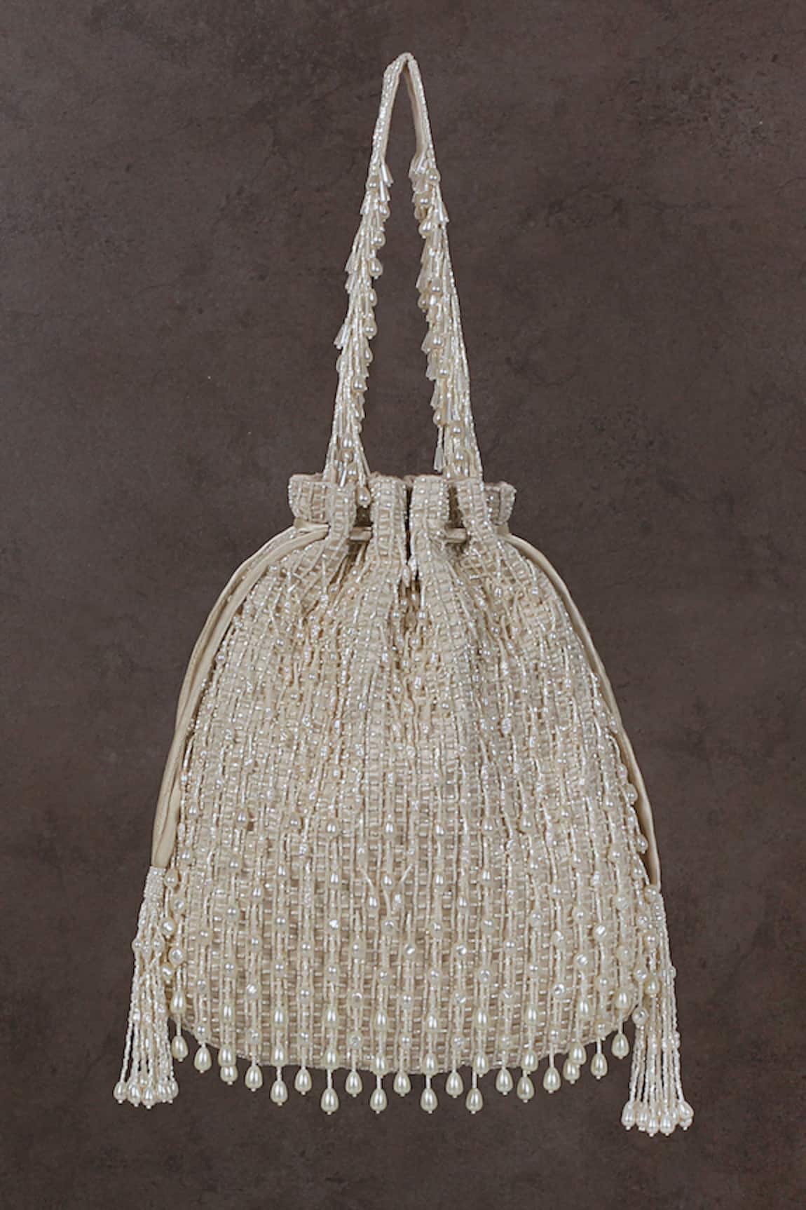 Lovetobag Opal Bead Tassel Potli Bag