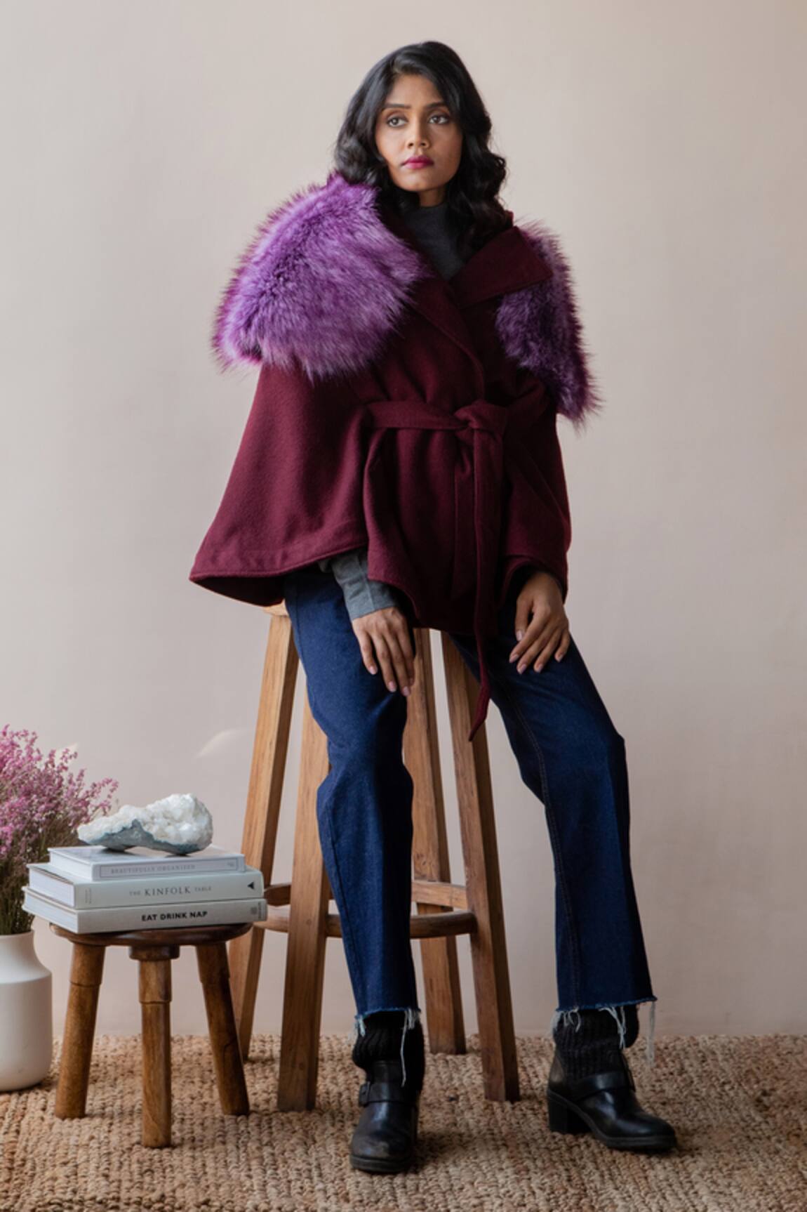 Rhe-Ana Saz Wool Cape 