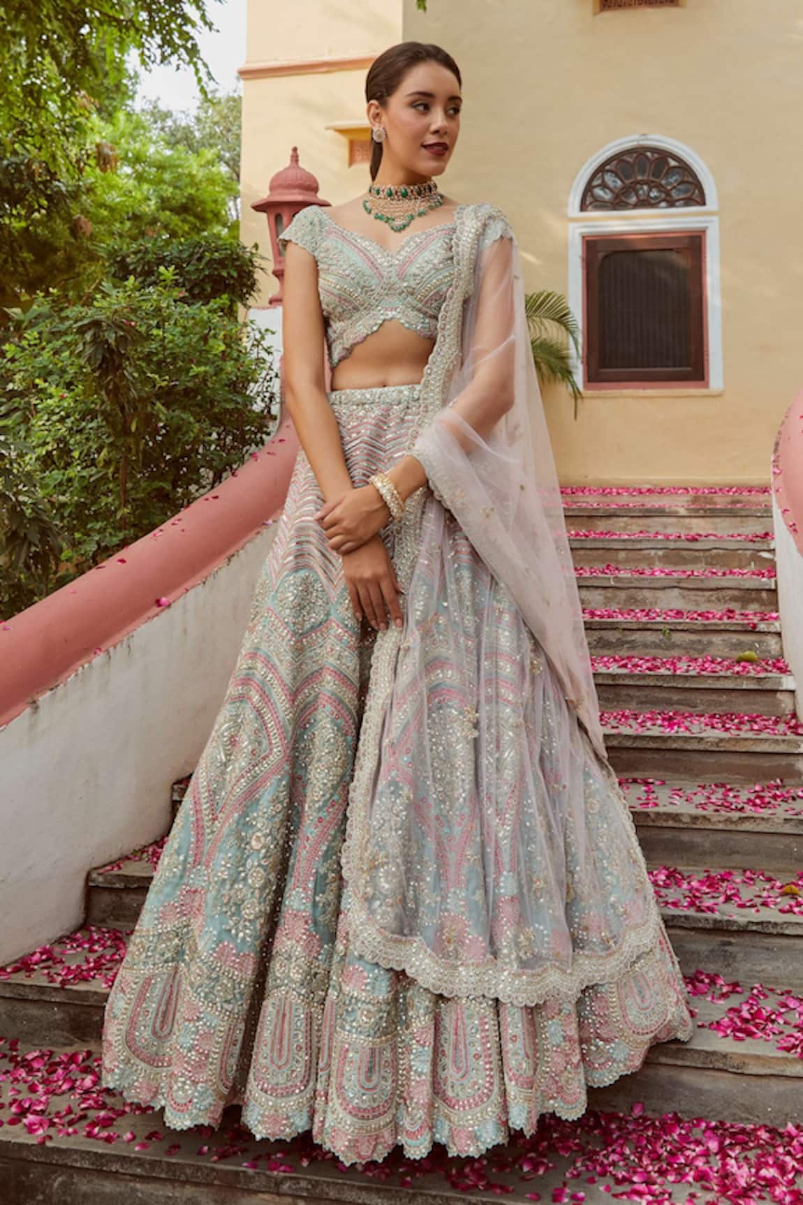 Osaa By Adarsh Embroidered Bridal Lehenga Set