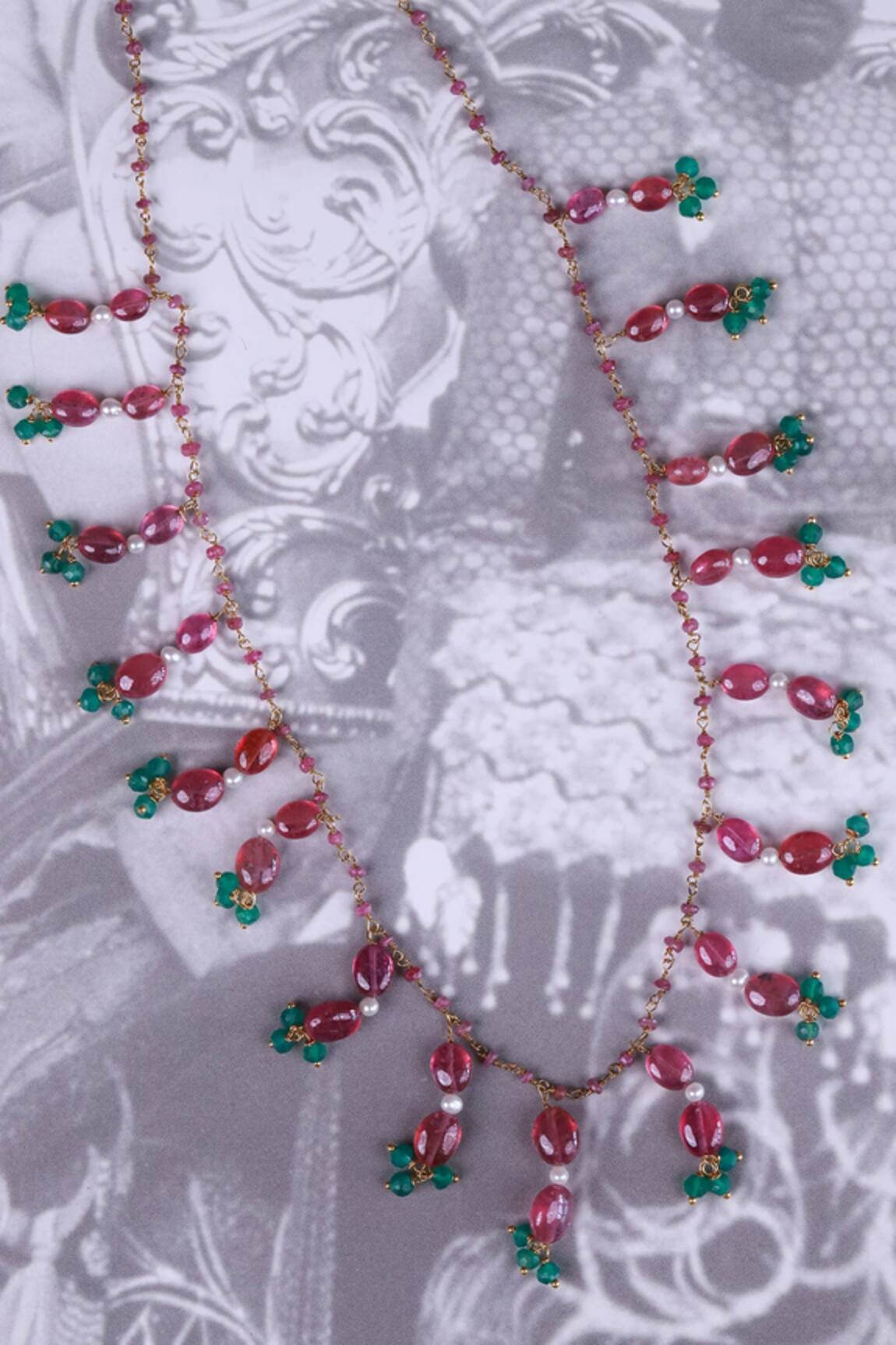 Osvag India Bead Drop Necklace 