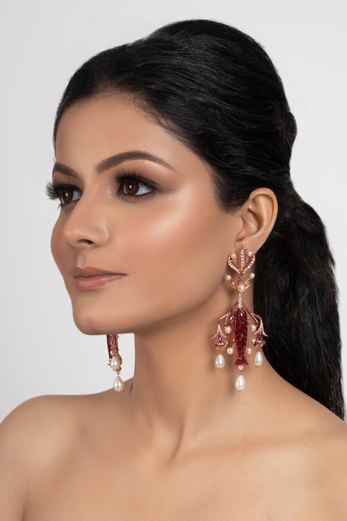 Opalina Soulful Jewellery Jannat Bead Drop Chandeliers