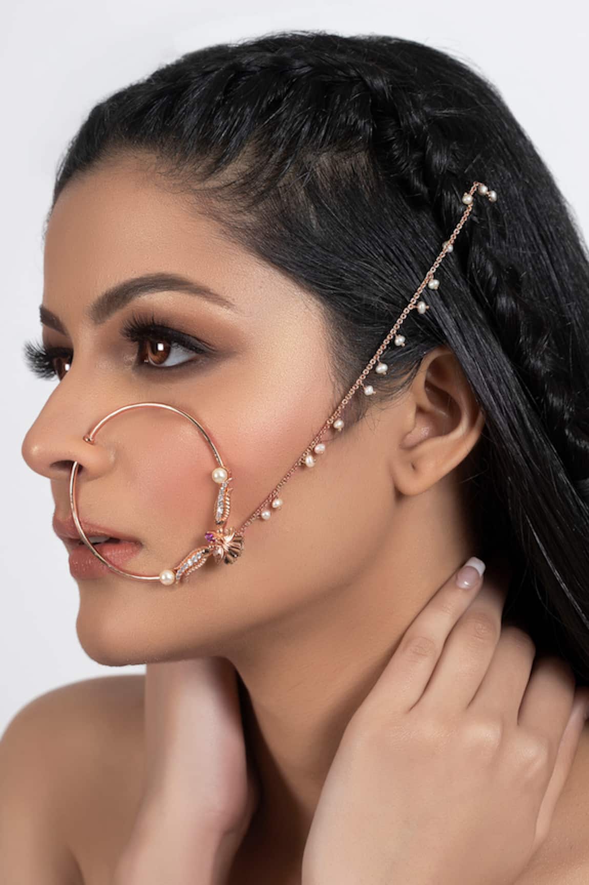 Opalina Soulful Jewellery Floral Stone Nath