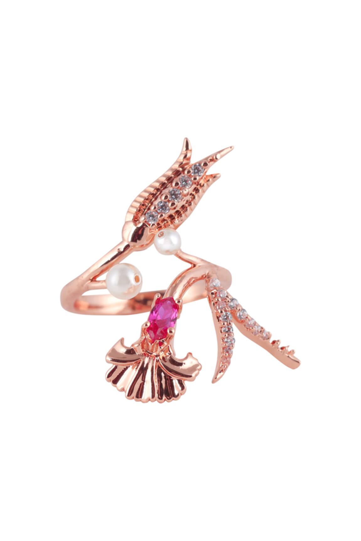 Opalina Soulful Jewellery Floral Stone Ring