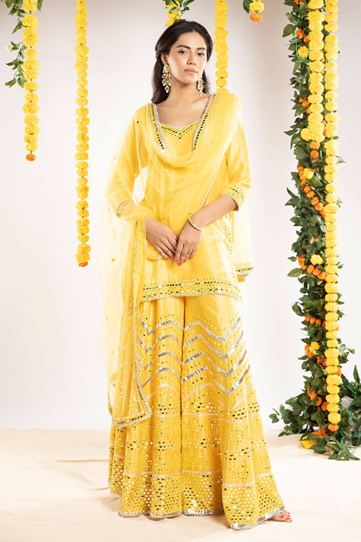 Priyaa Chanderi Silk Kurta Sharara Set