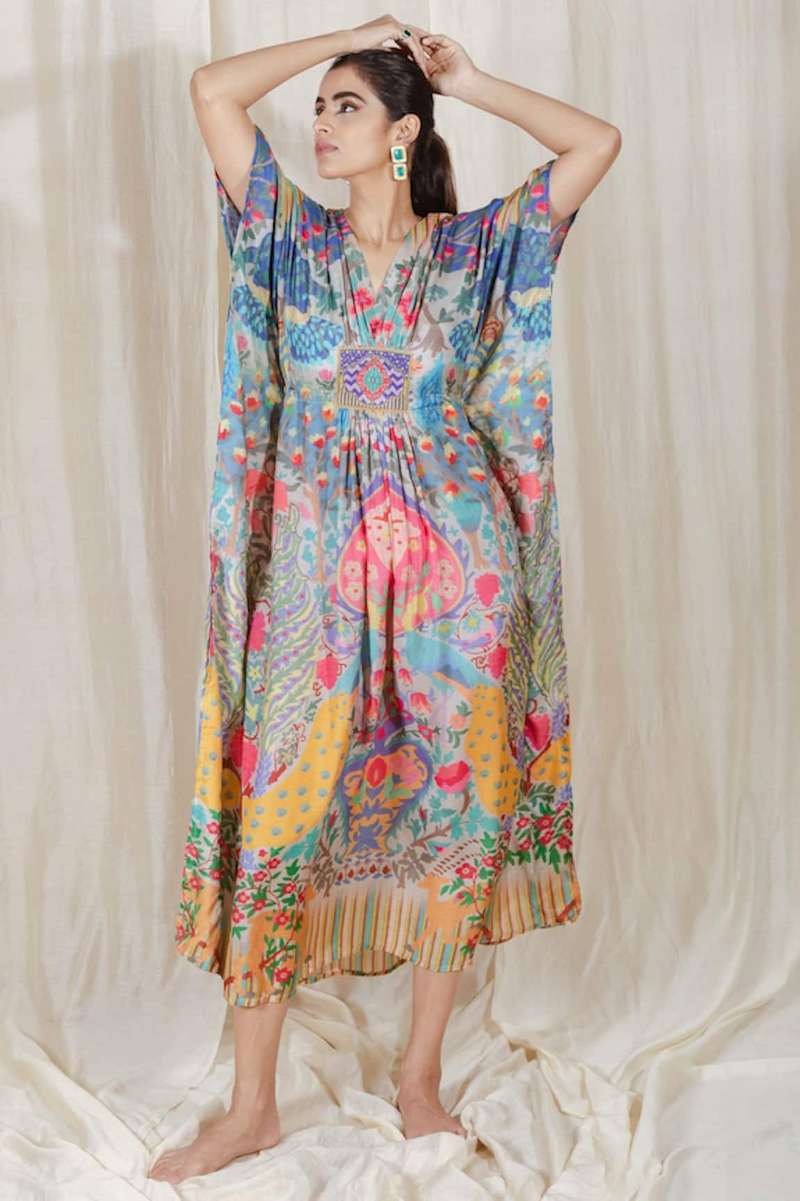 The Boozy Button Paparazzi Printed Kaftan