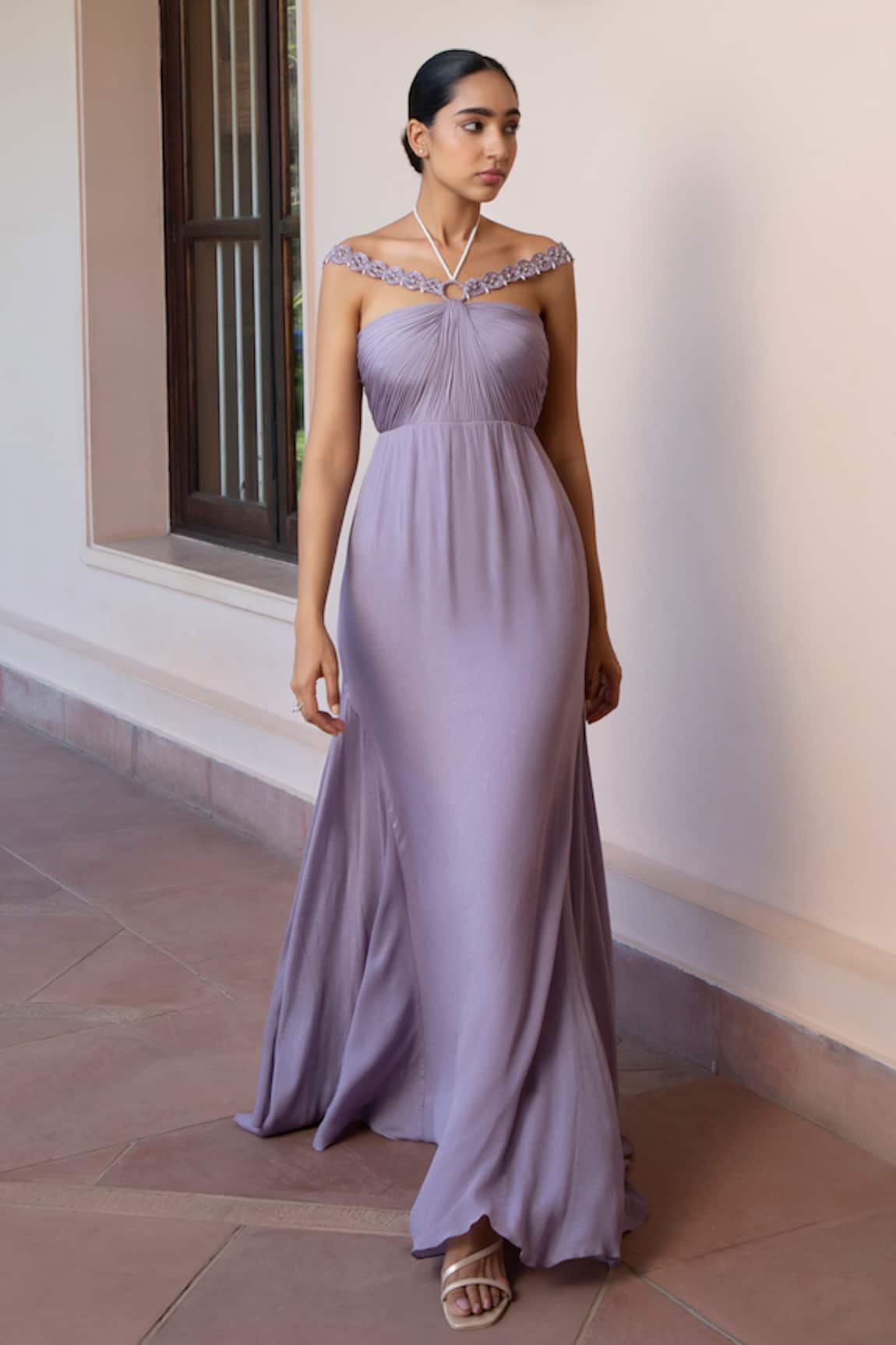 Parshya Ruched Bodice Gown