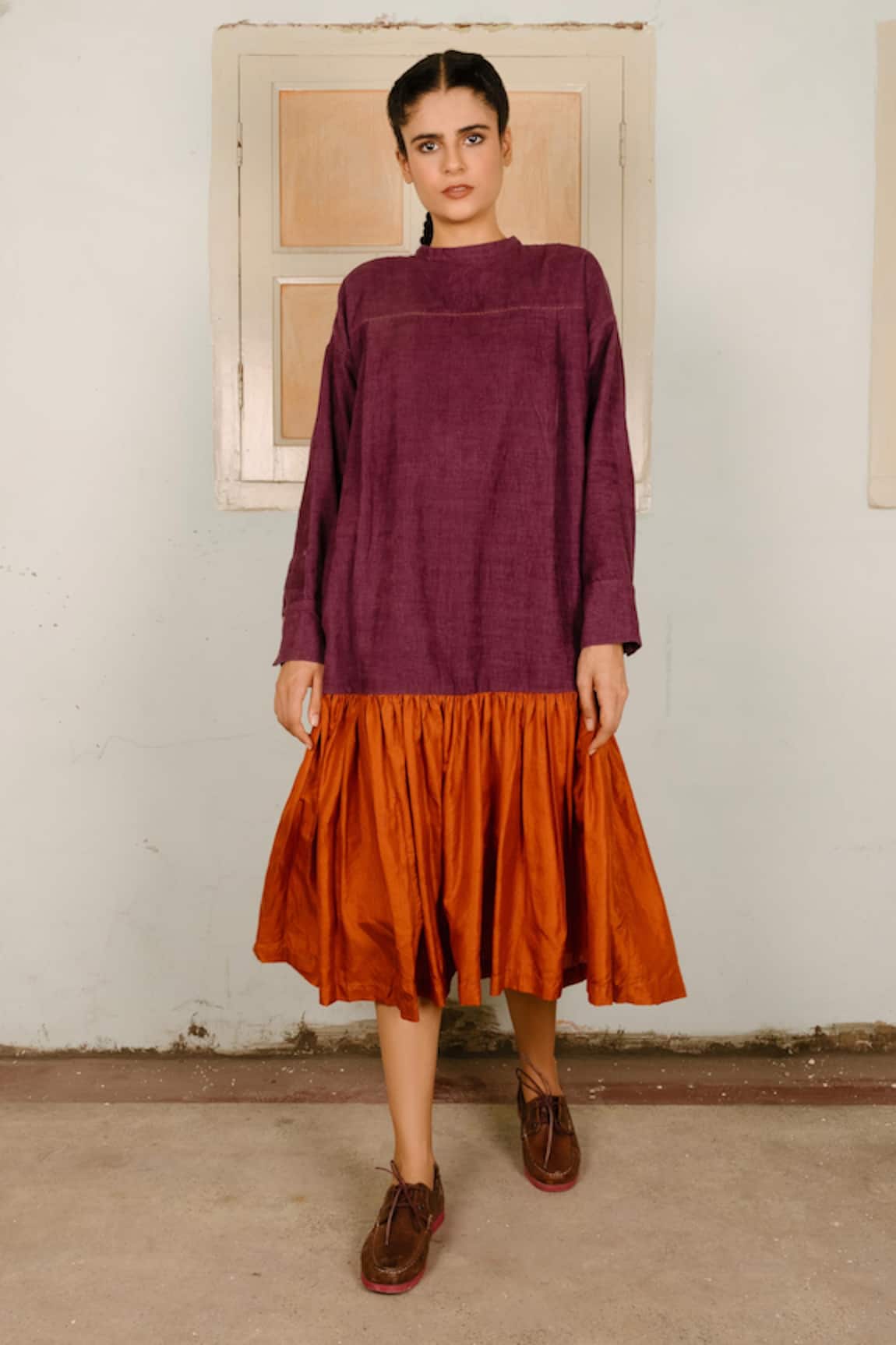 Ayaka Color Block Tiered Dress 