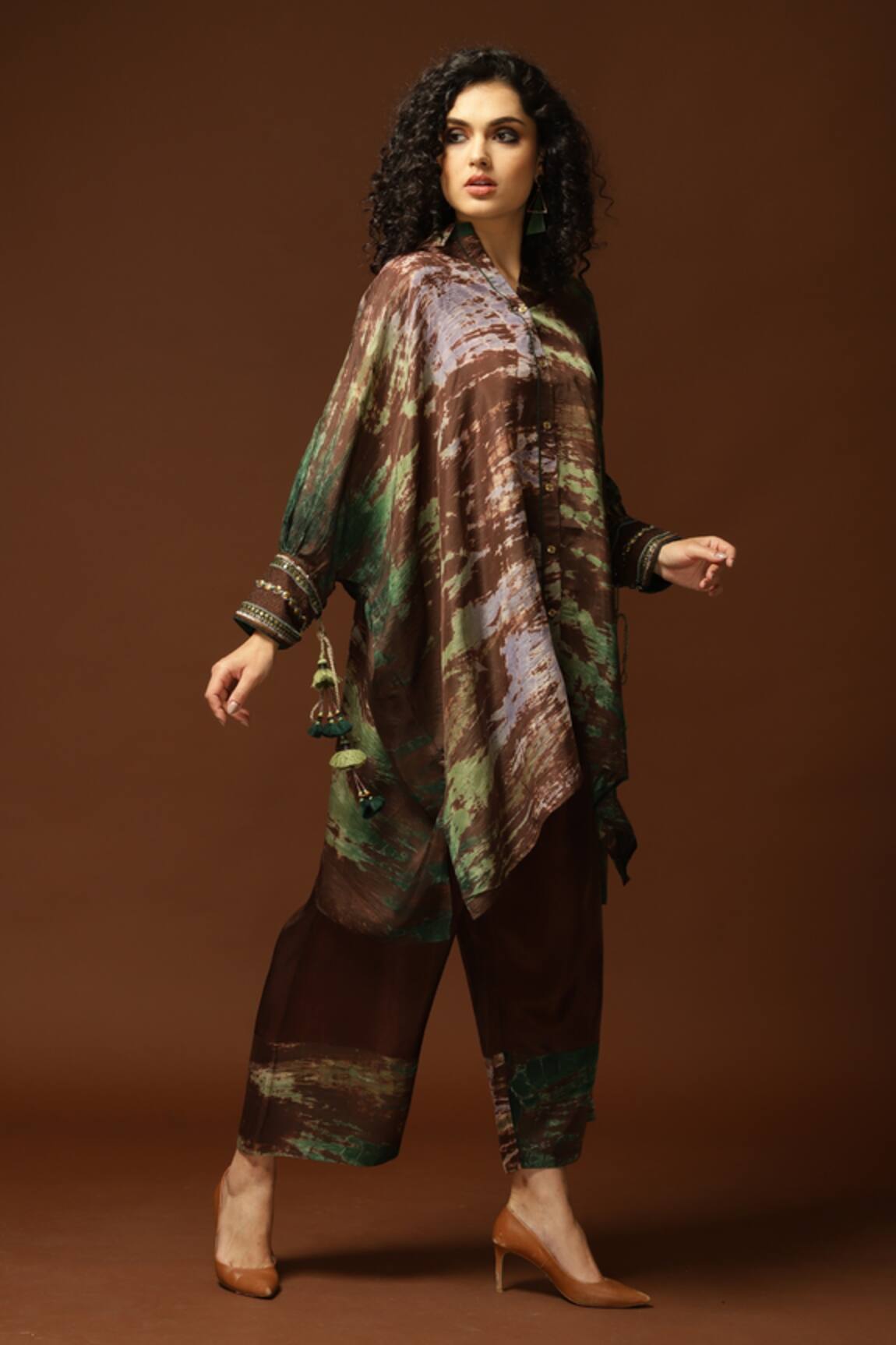 Capisvirleo Tie Dye Kaftan Tunic & Pant Set