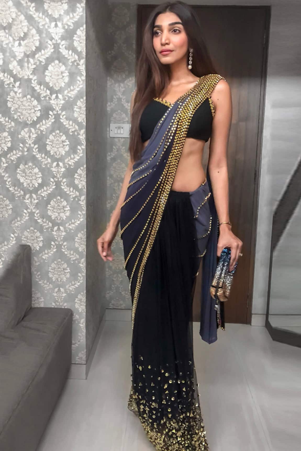 Papa Don't Preach Pre-Stitched Saree with Blouse 