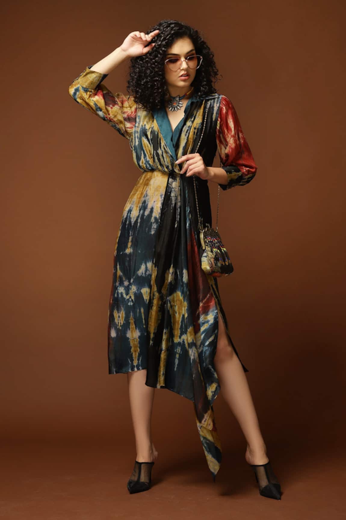 Capisvirleo Tie & Dye Midi Dress 