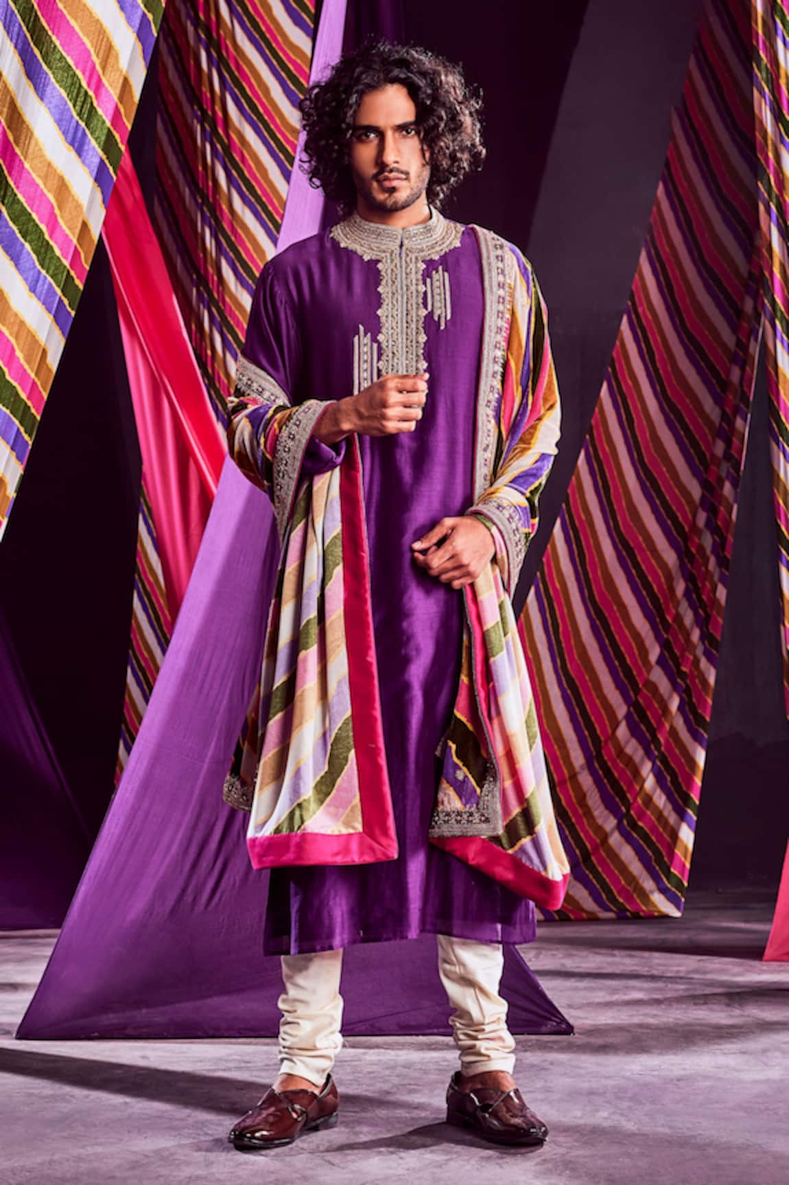 PUNIT BALANA Chanderi Silk Kurta Set