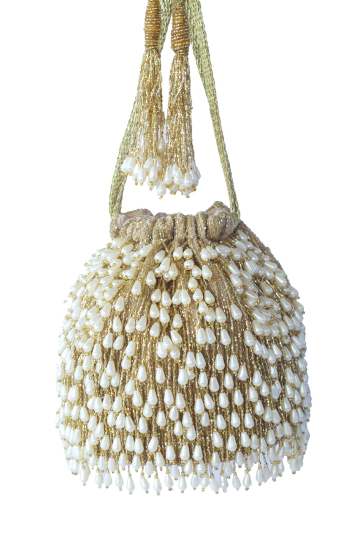 Adora By Ankita Bead Tassel Potli Bag 