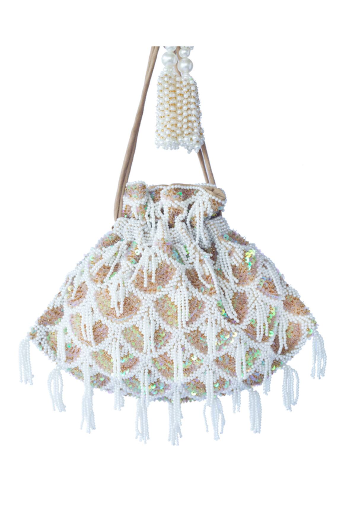 Adora By Ankita Bead Tassel Potli Bag 