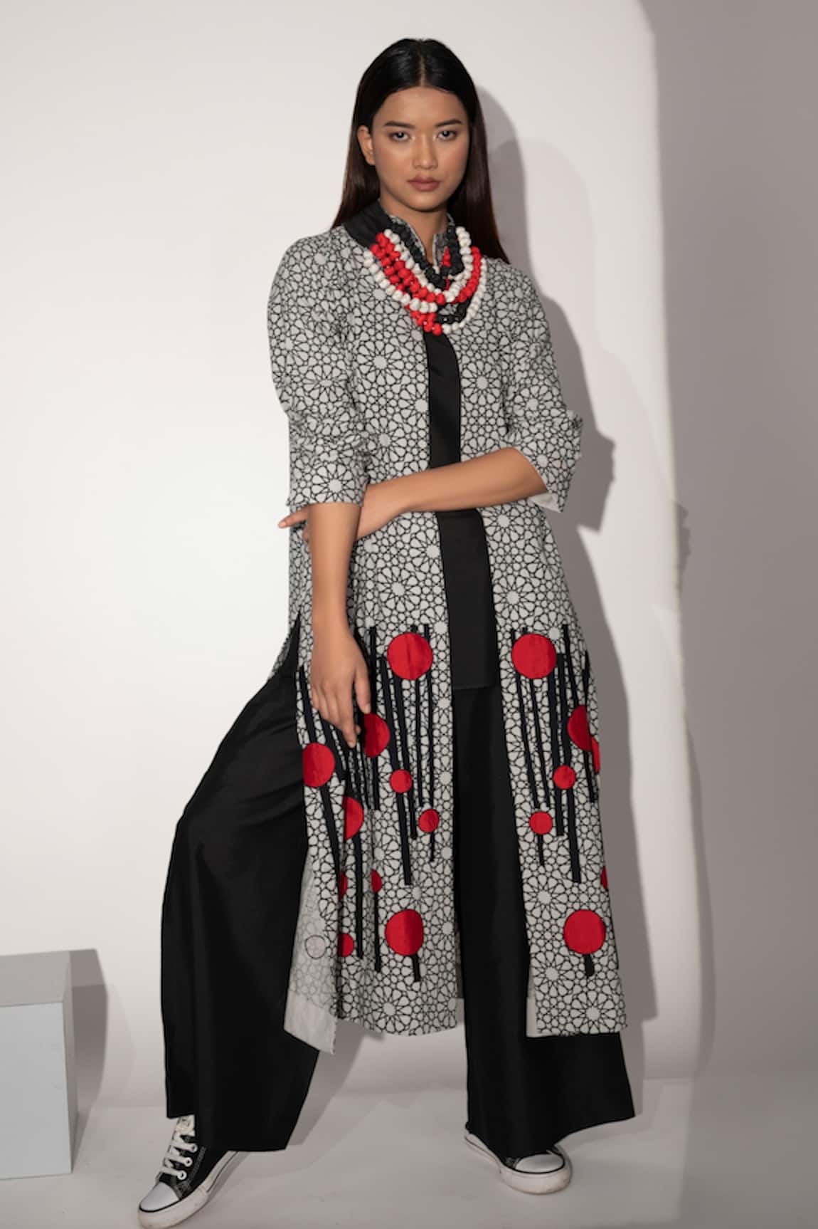 Taika By Poonam Bhagat Chopsticks Appliqued Jacket 