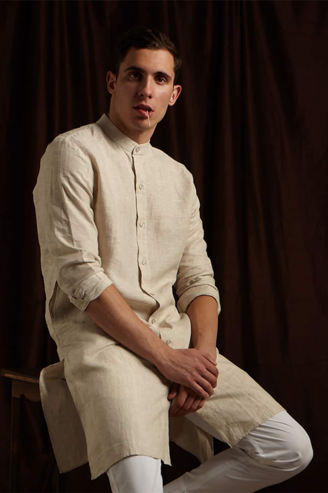 Project Bandi Linen Kurta & Pant Set
