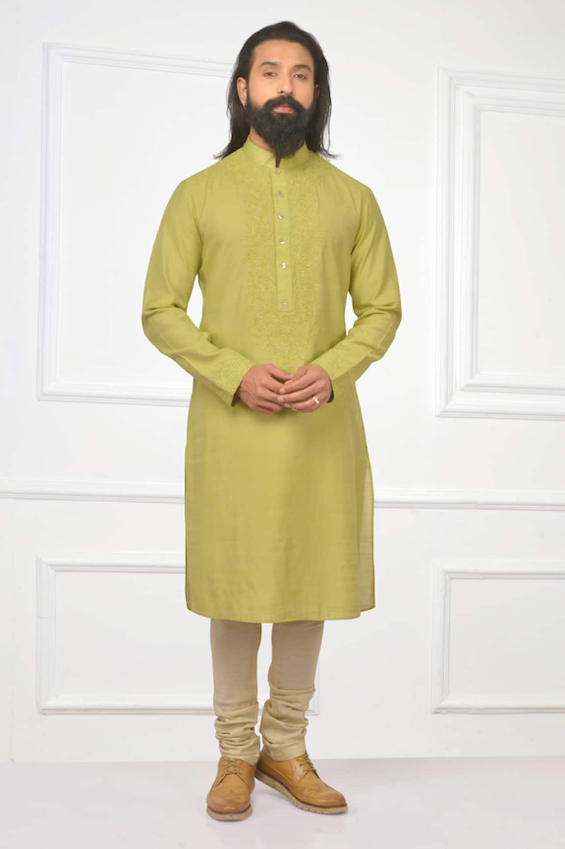 Nitesh Singh Chauhan Hand Embroidered Kurta Set