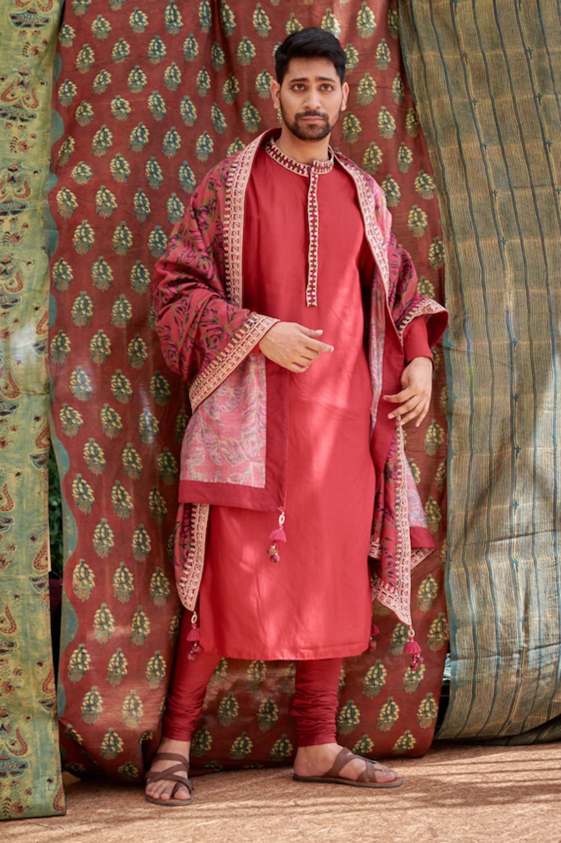 PUNIT BALANA Tussar Silk Kurta Set