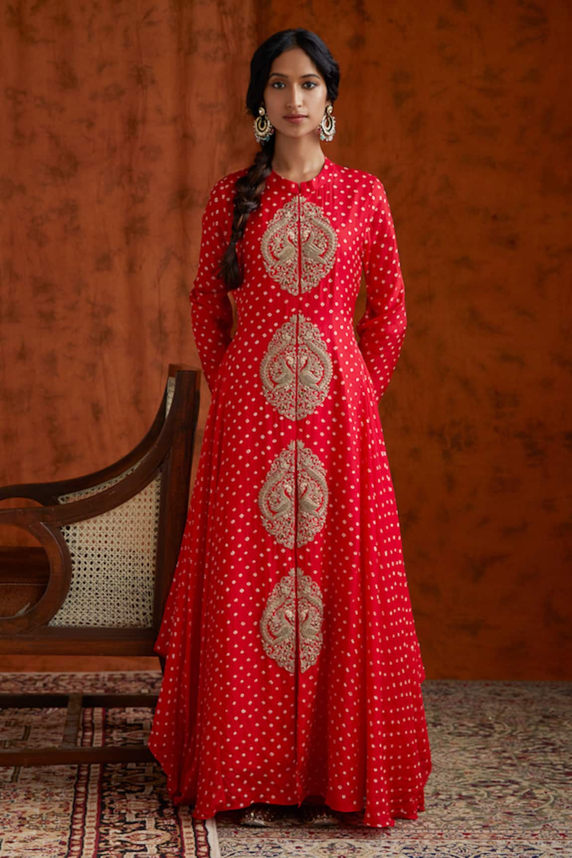 Pink City By Sarika Silk Bandhani Print Tunic 