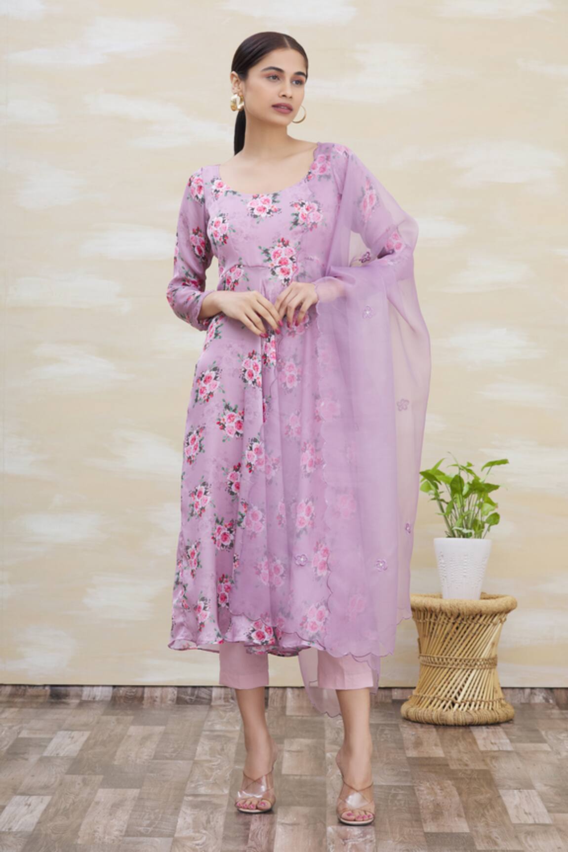 Samyukta Singhania Printed Anarkali Set