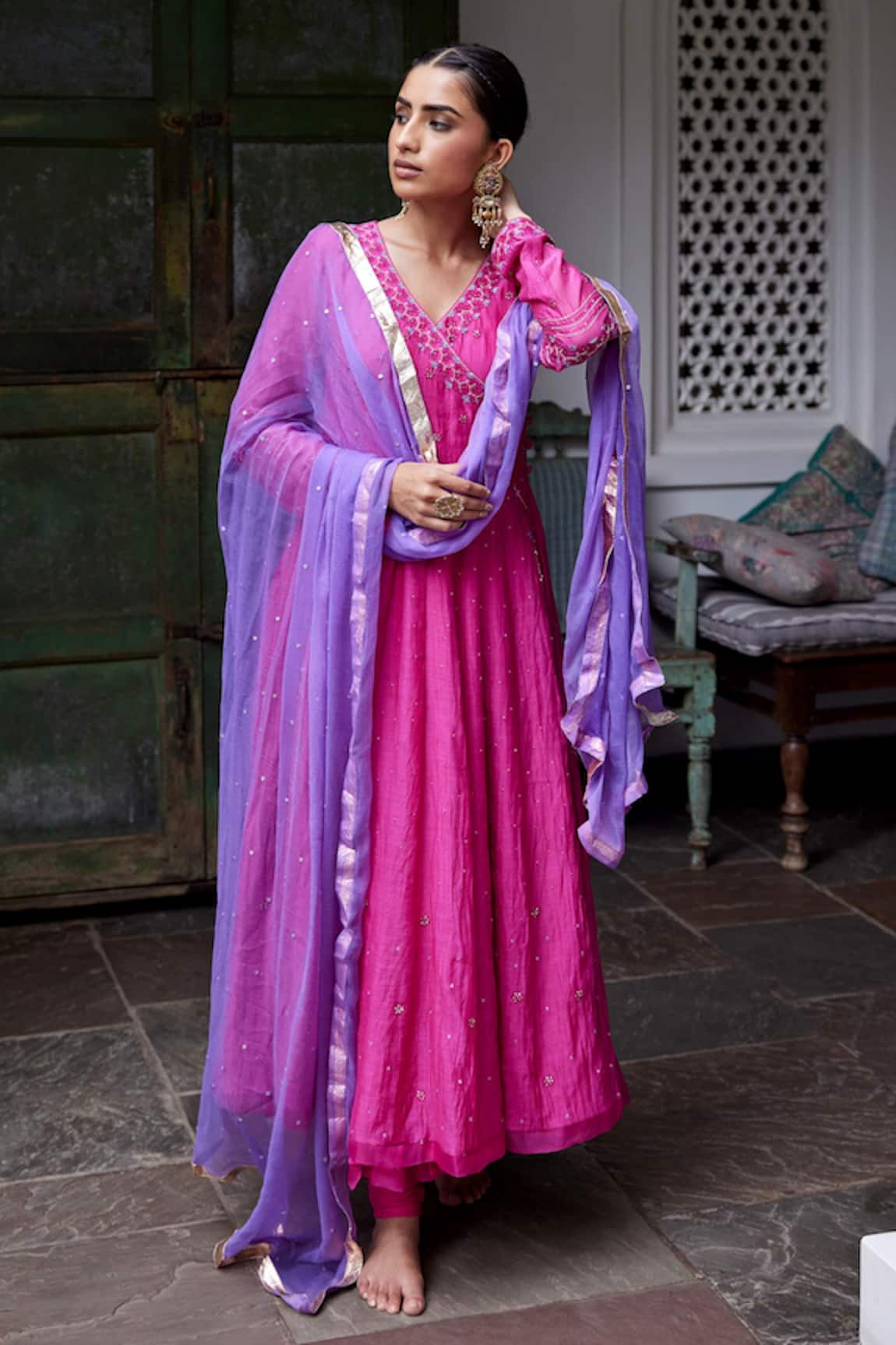 Label Nimbus Embroidered Angarkha Set 