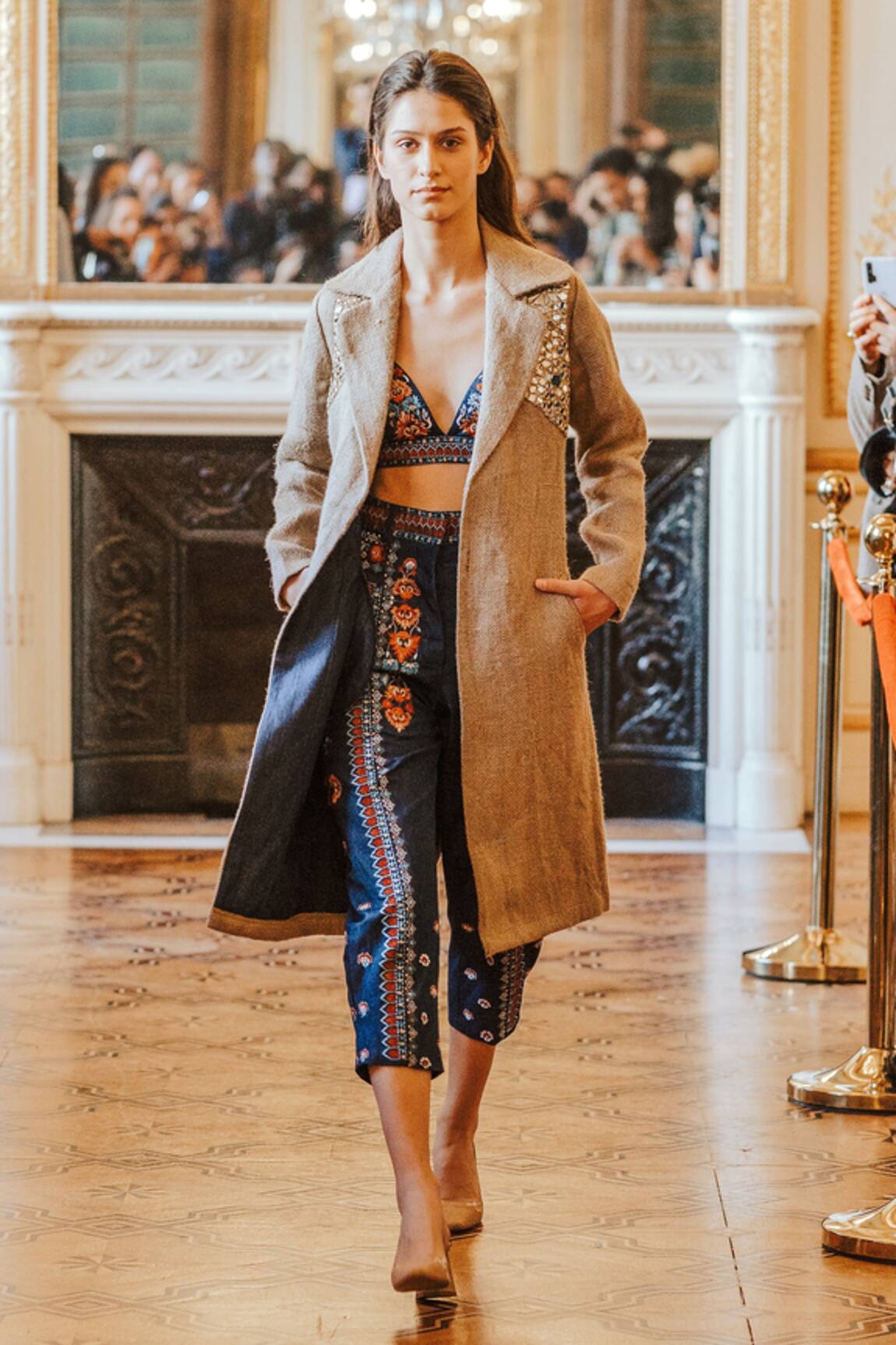 Dash And Dot Denim Embroidered Pant 