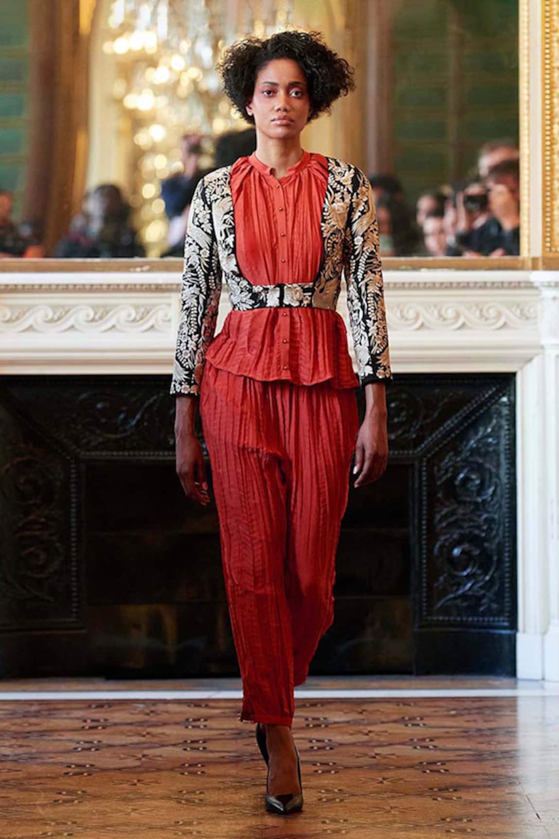 Dash And Dot Floral Embroidered Jacket 