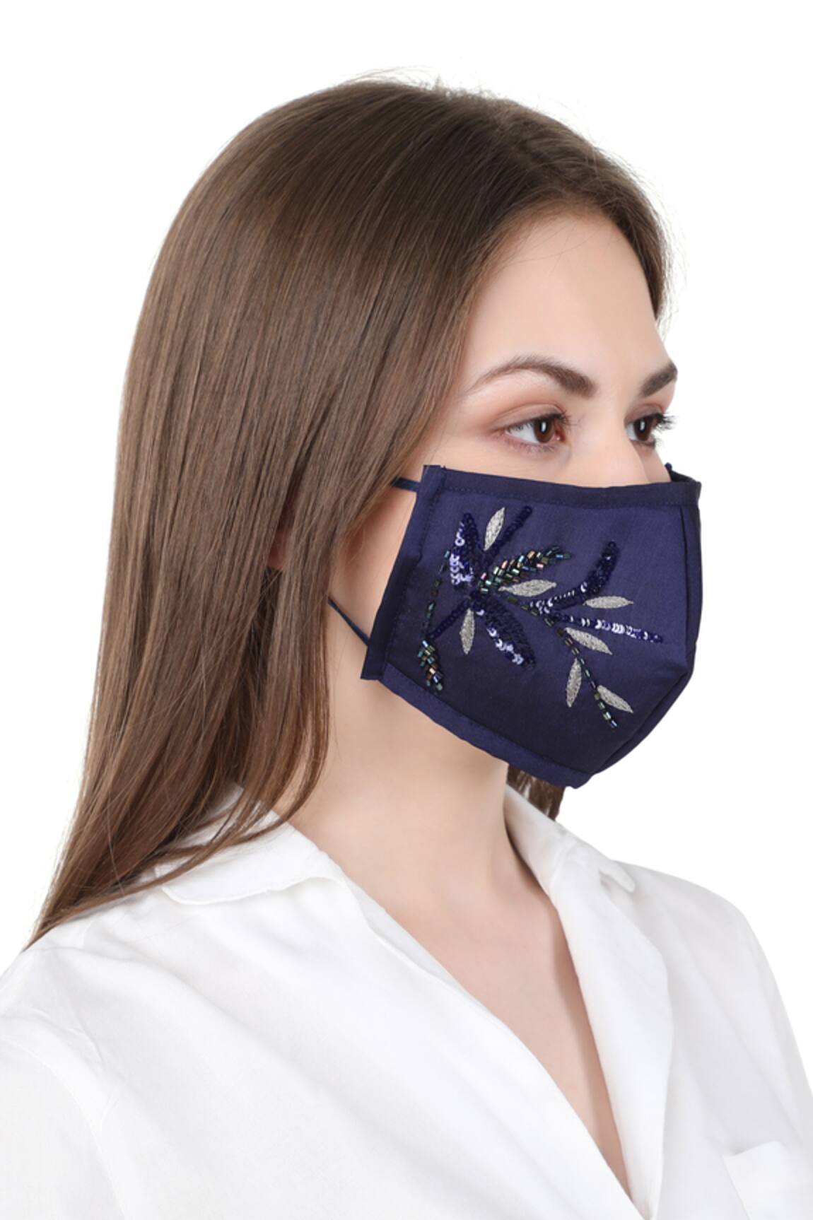 Puneet Gupta Embroidered Face Mask Single Pc