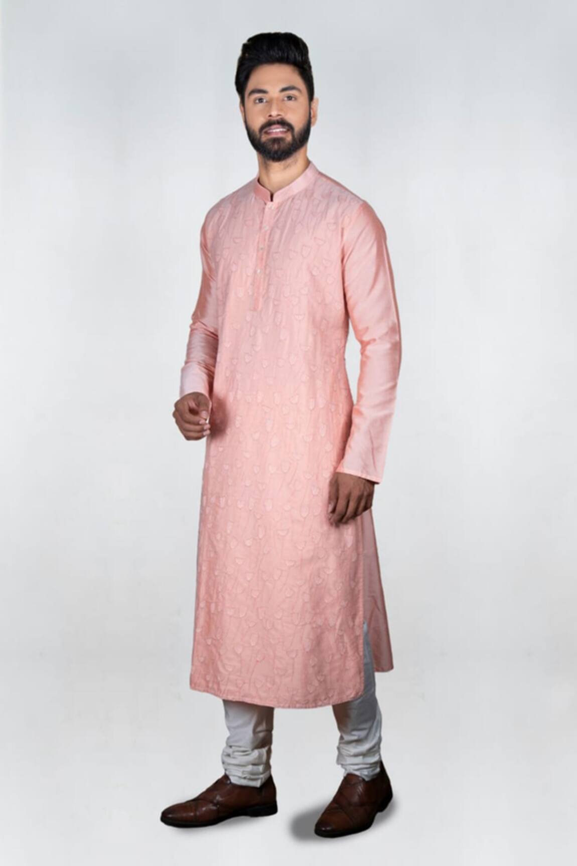 Priyanka Haralalka Floral Hand Embroidered Kurta Set