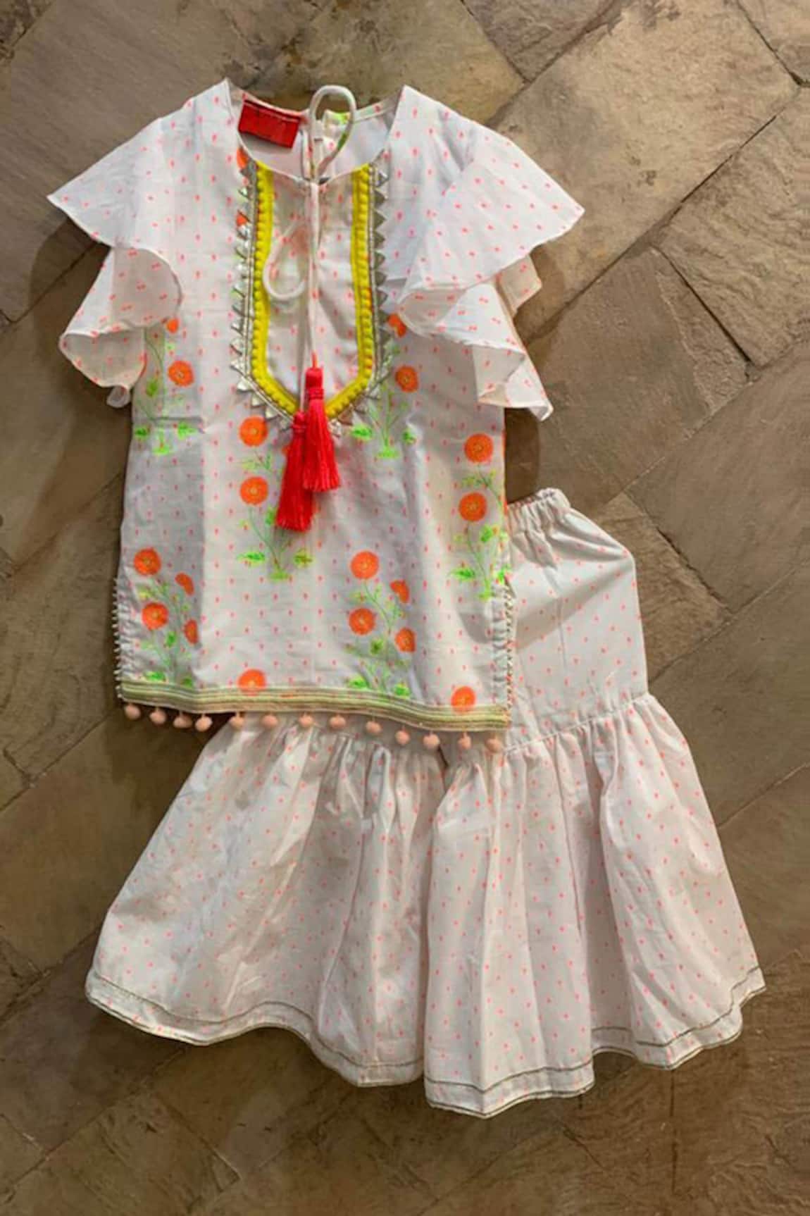 The Plum Bum Printed Kurta & Sharara Set 