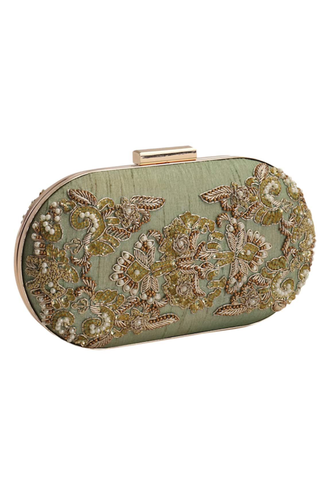 The Purple Sack Embroidered Clutch with Sling