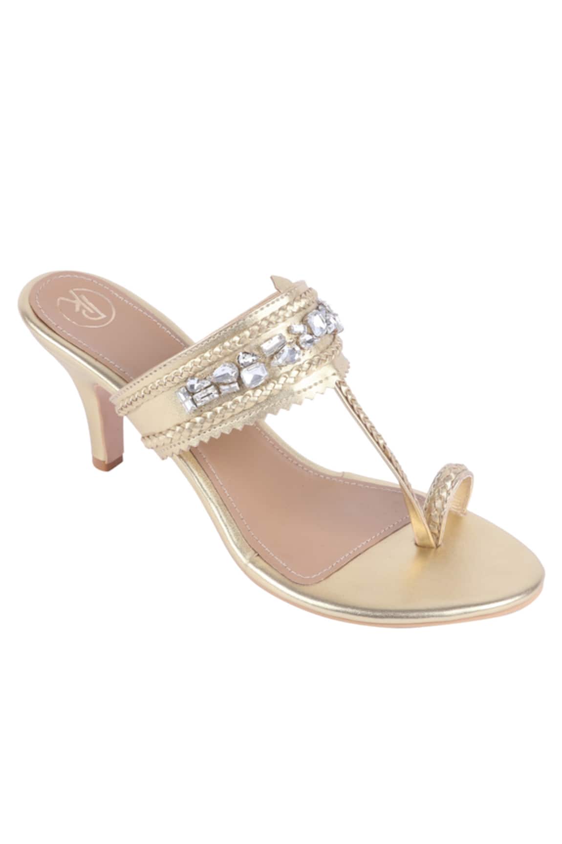 Preet Kaur Embroidered Kolhapuri Heels 