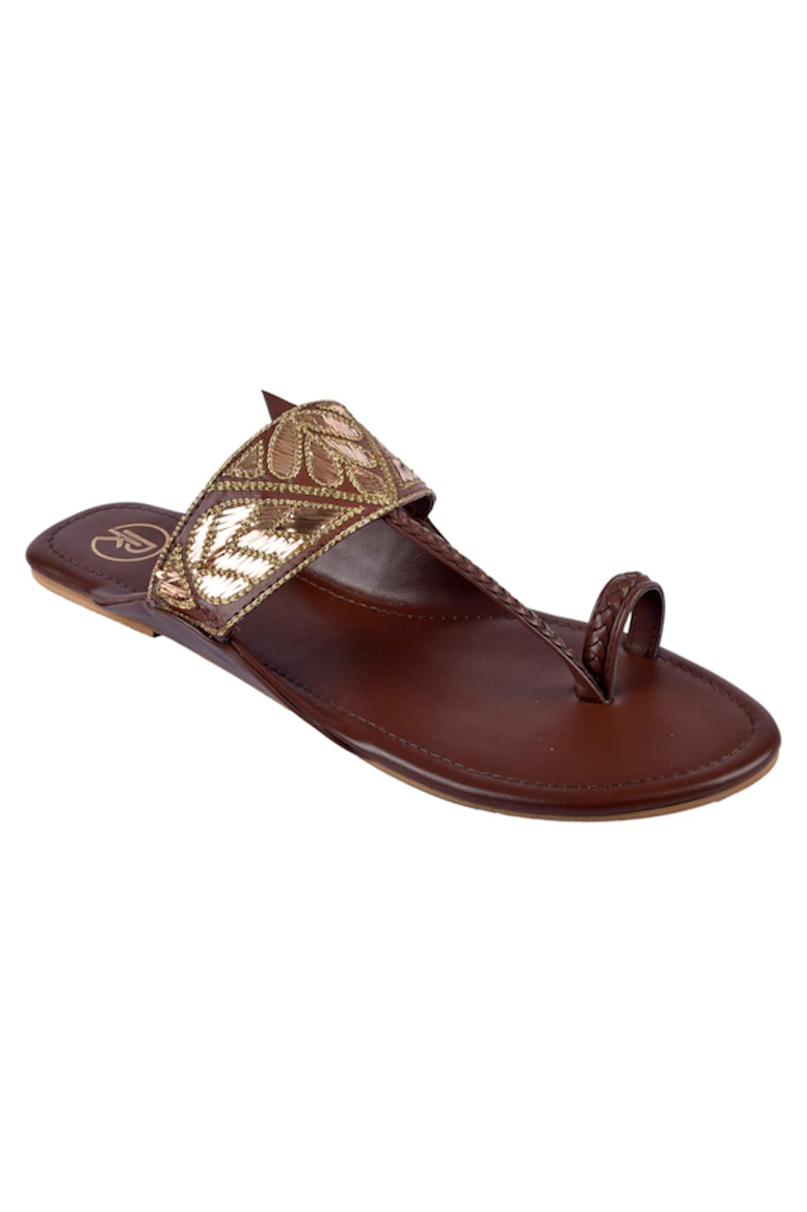 Preet Kaur  Floral Embroidered Kolhapuri Sandals 
