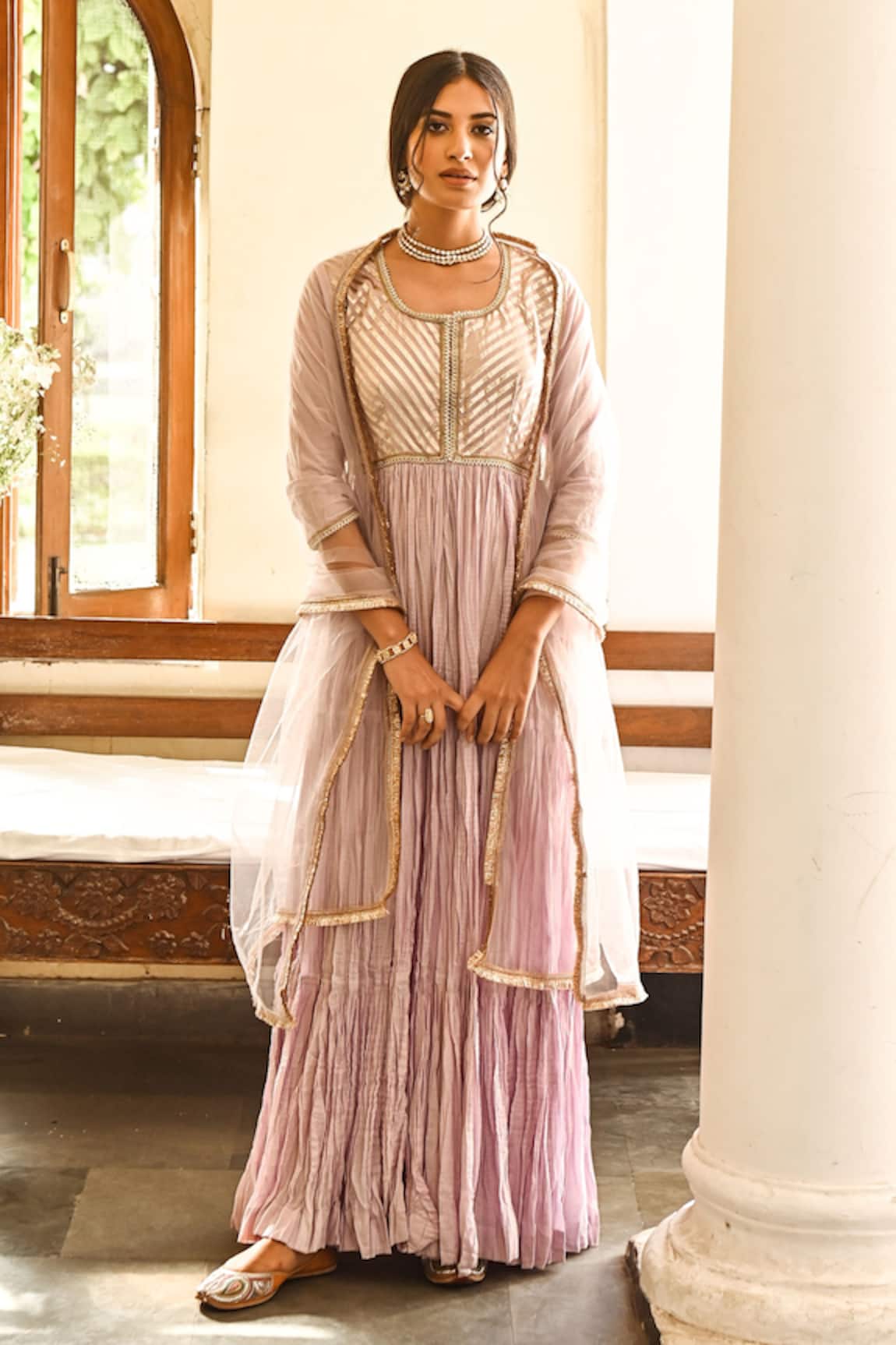 Palak & Mehak Embroidered Anarkali With Dupatta