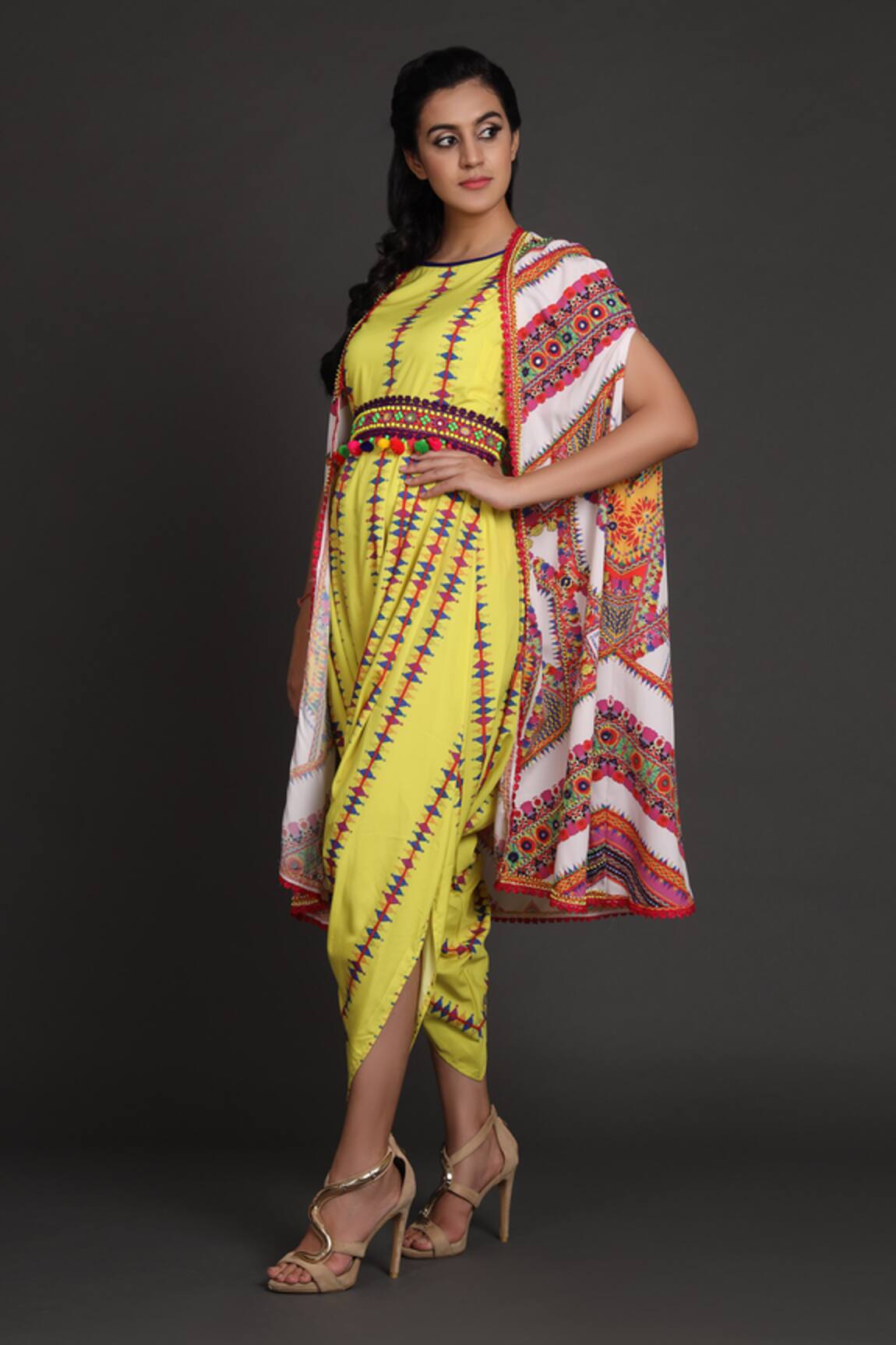 Preeti S Kapoor Cowl Draped Jumpsuit with Jacket 