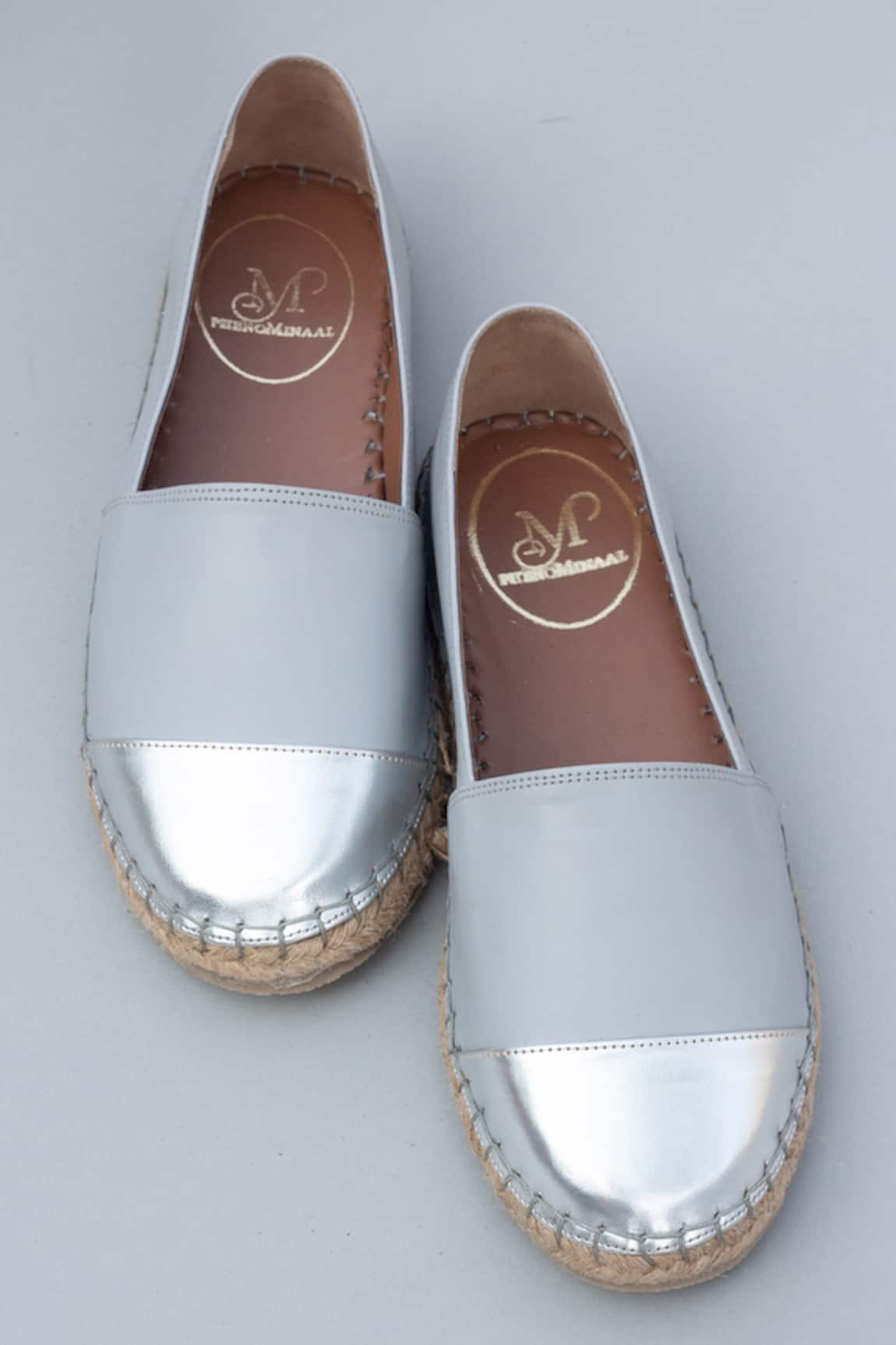 PHENOMINAAL Chrome Vegan Leather Espadrilles 
