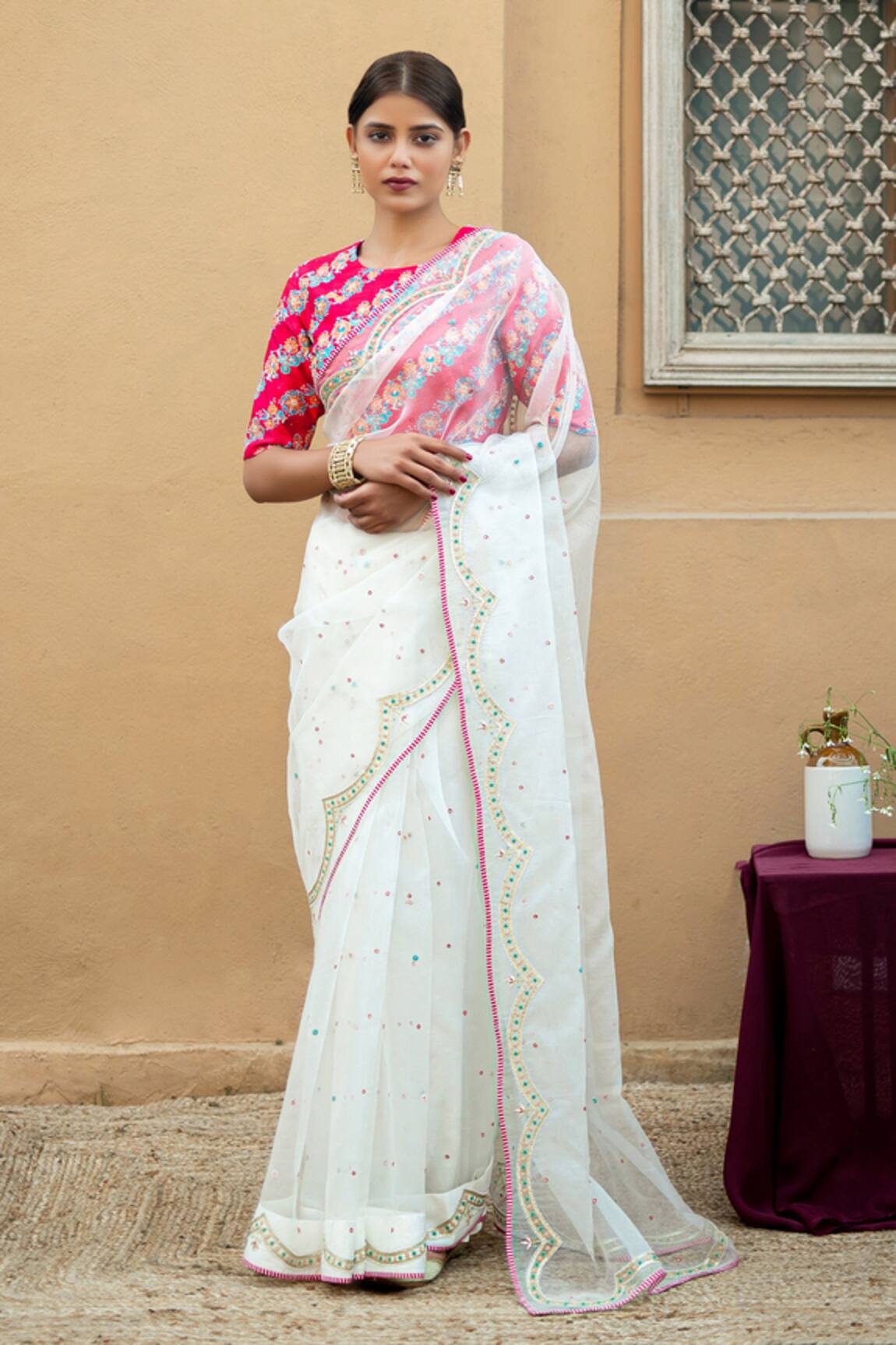 Pita Nila Silk Organza Saree with Blouse