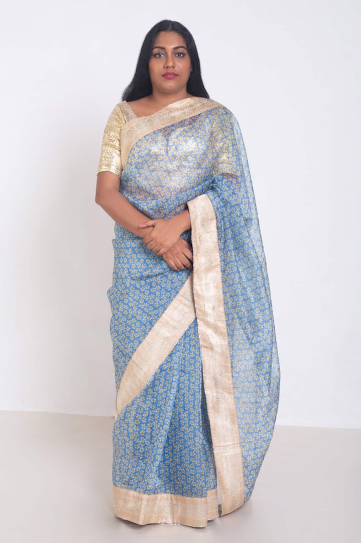 Project And Stories Organza Printed Handwoven Saree