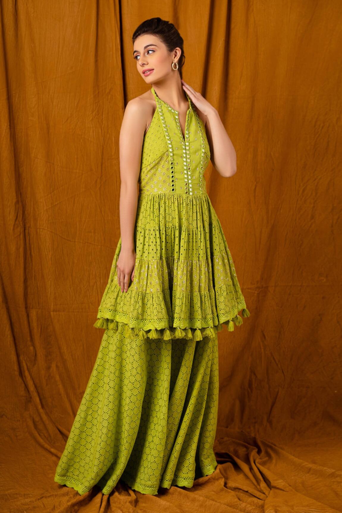 Surily G Cutwork Tiered Sharara 